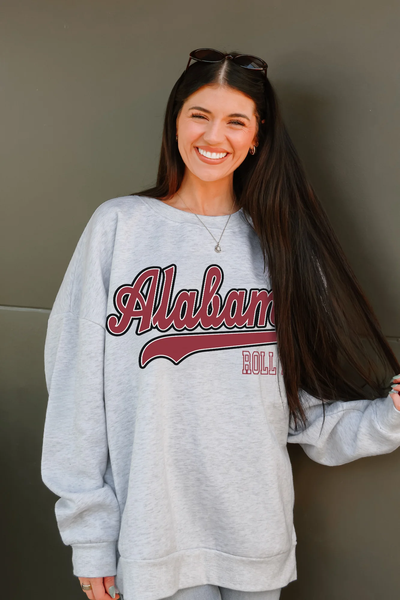 ALABAMA CRIMSON TIDE CLASSIC WIN PREMIUM FLEECE CREWNECK PULLOVER - Image 3