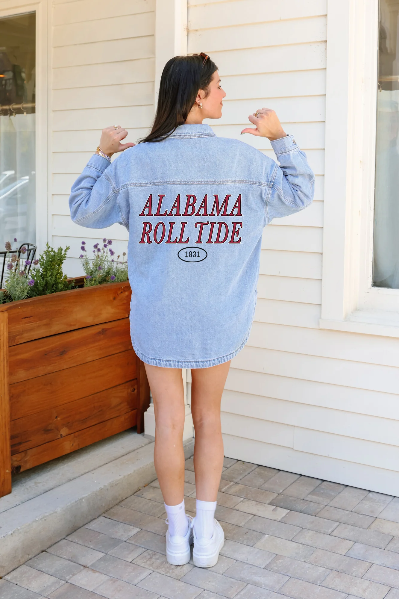 ALABAMA CRIMSON TIDE OVERSIZED DENIM JACKET - Image 3