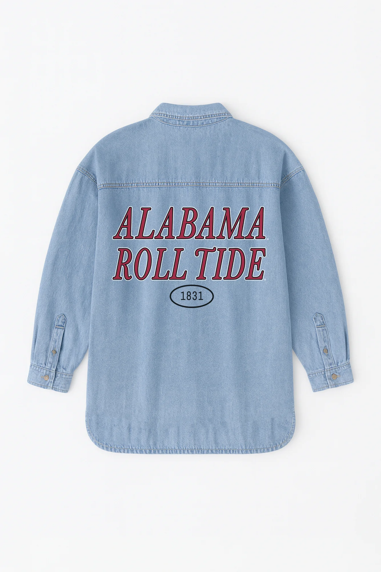 ALABAMA CRIMSON TIDE OVERSIZED DENIM JACKET - Image 8