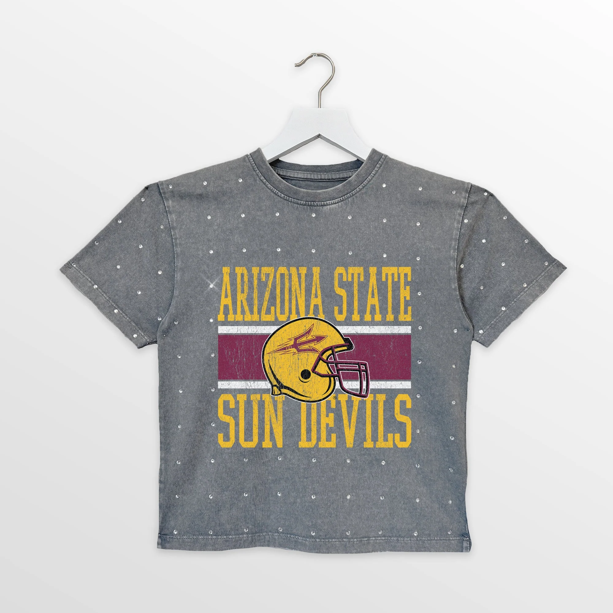 ARIZONA STATE SUN DEVILS ON THE BALL KIDS MINI RHINESTONE OVERSIZED TEE - Image 4