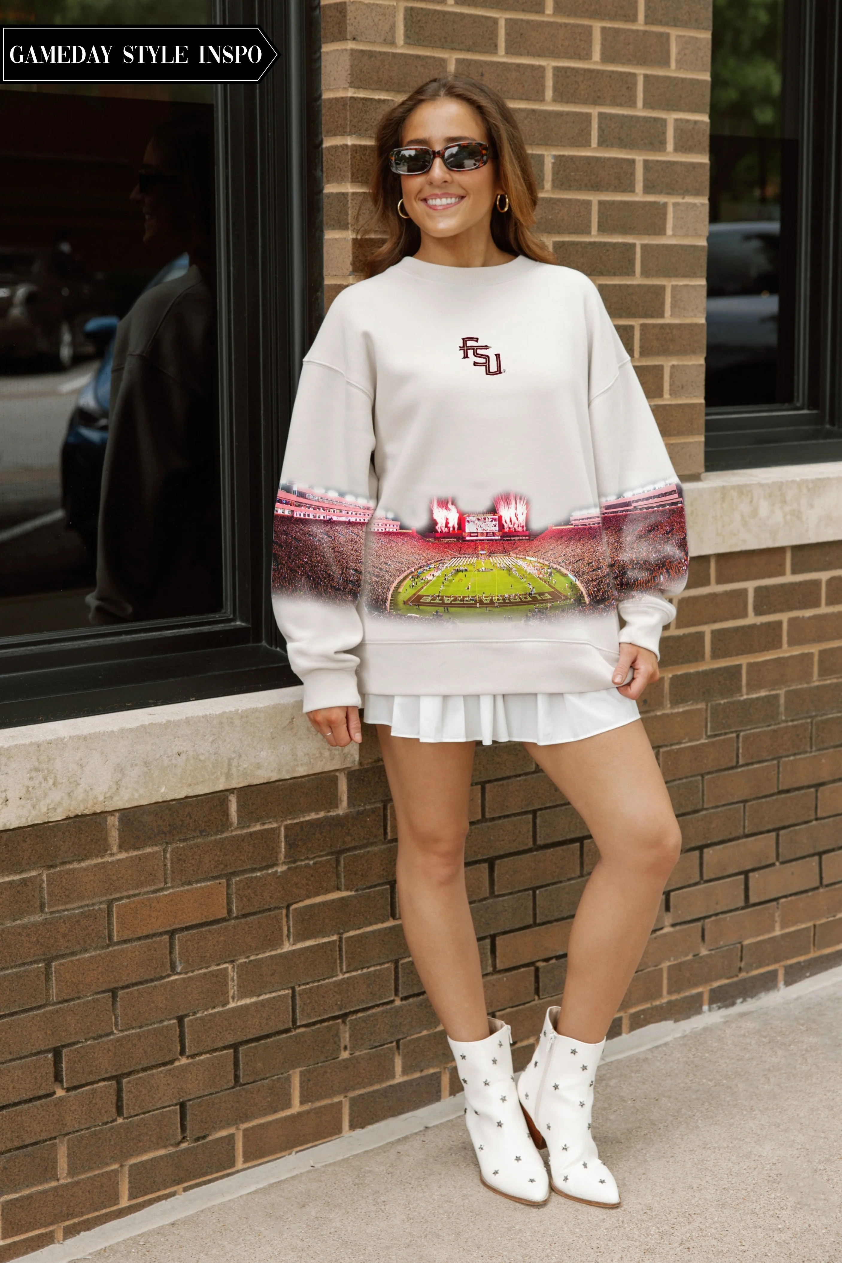 BLAIRE PLEATED STRIPE TENNIS SKIRT - Image 6