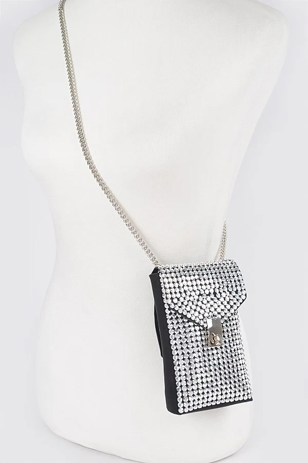 BREN RHINESTONE MULTIFUNCTION CROSSBODY BAG - Image 5