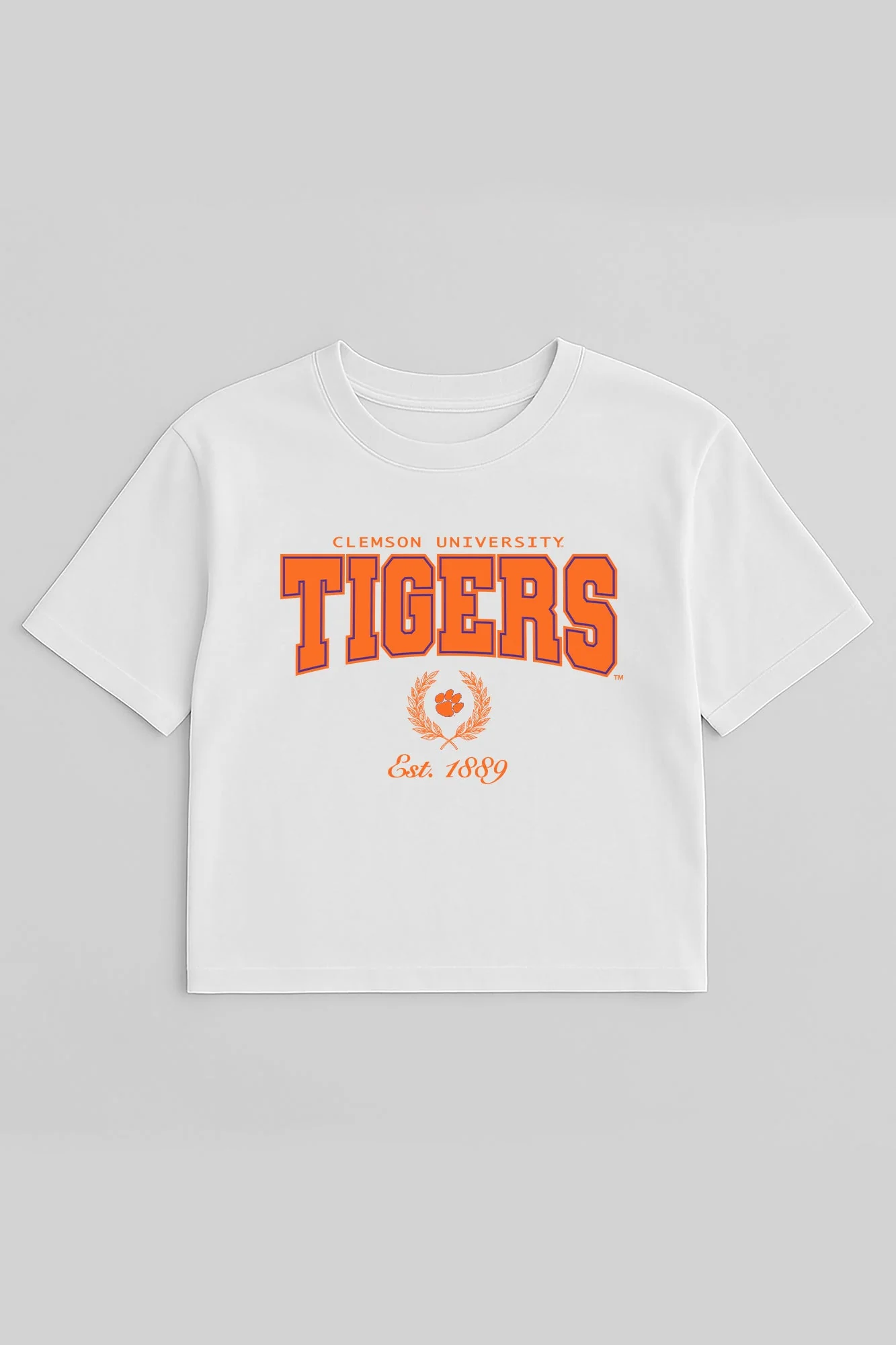 CLEMSON TIGERS EASY WIN BOXY FIT CROP TEE - Image 5