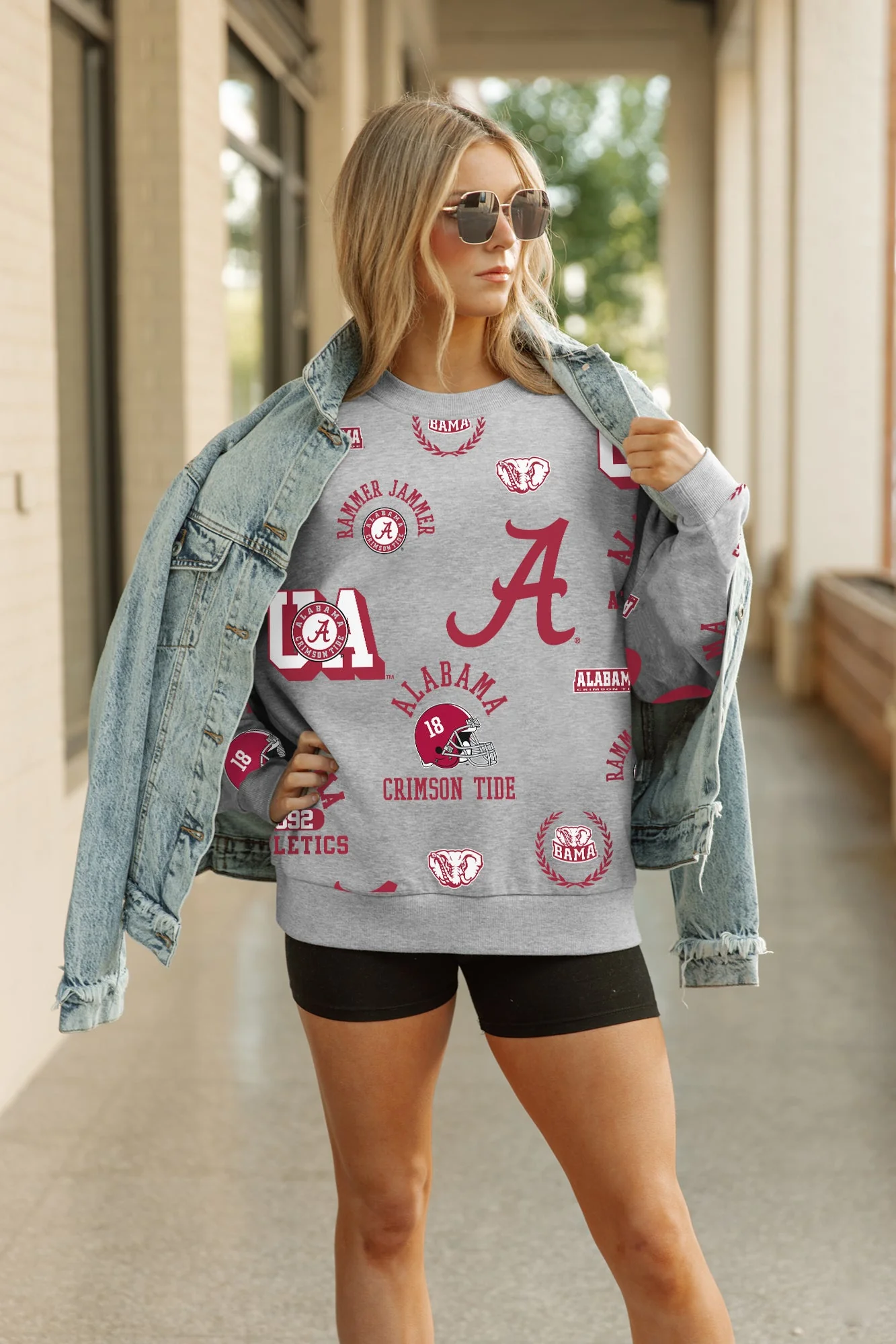 ALABAMA CRIMSON TIDE ALWAYS ON REPEAT PREMIUM FLEECE CREW SWEATSHIRT - Image 4