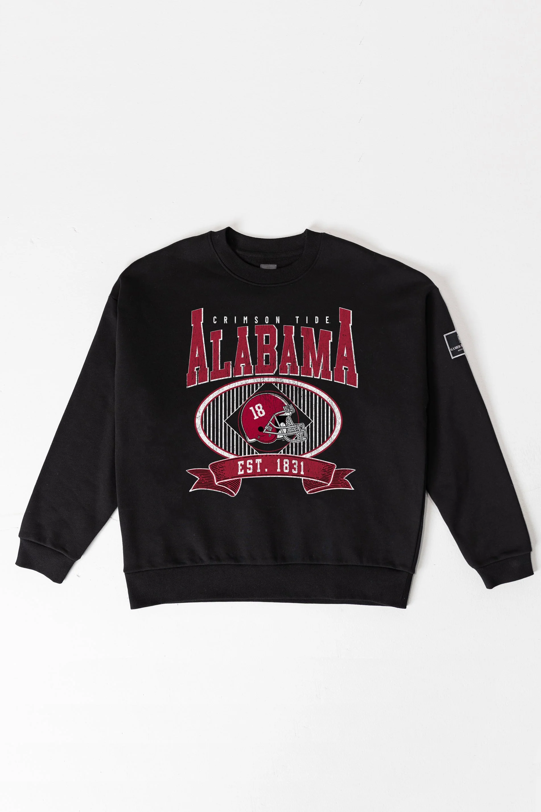 ALABAMA CRIMSON TIDE BOLD CHEERS BLACK LABEL PREMIUM FLEECE CREW SWEATSHIRT - Image 8