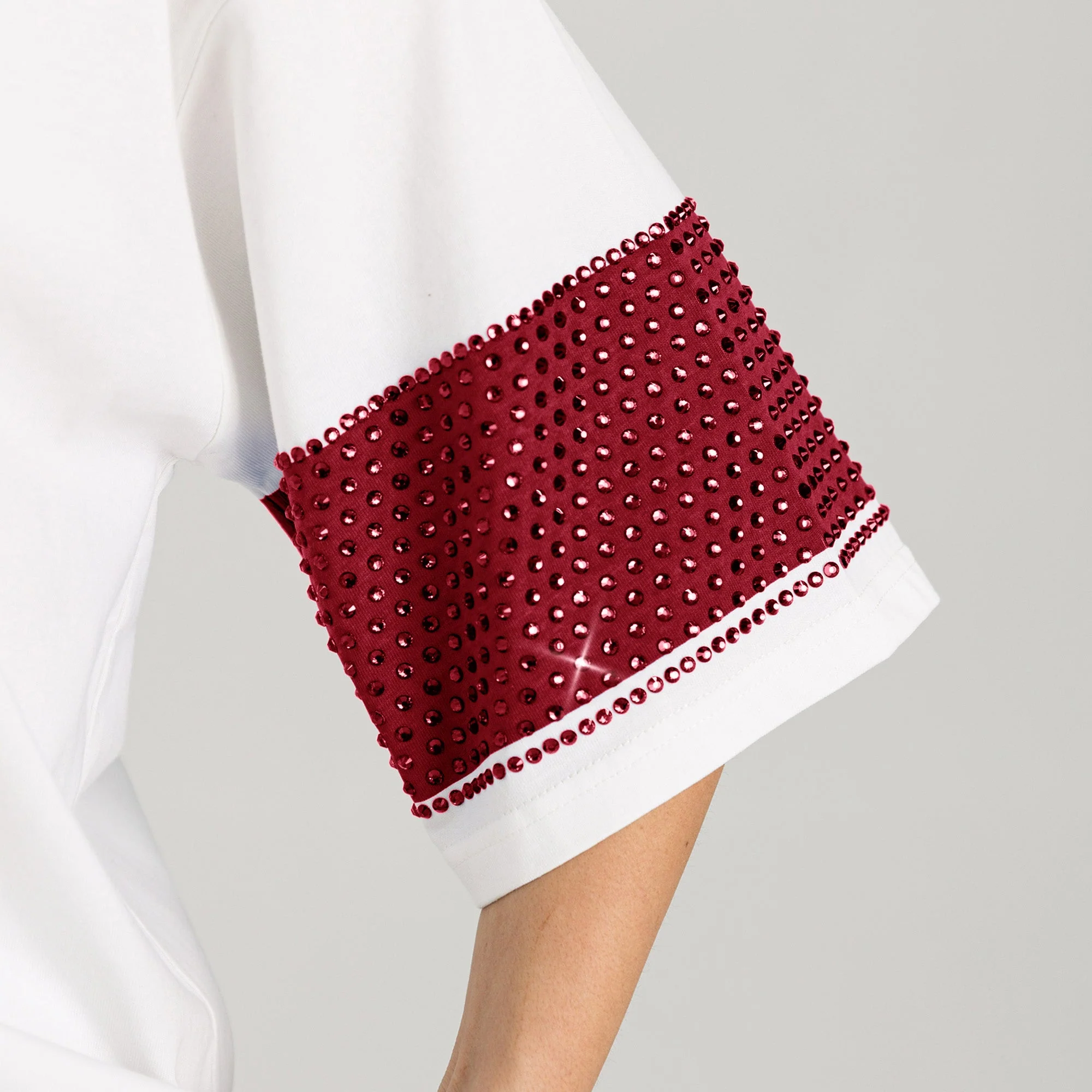 ALABAMA CRIMSON TIDE DOMINANCE RHINESTONE STRIPE VARSITY TEE - Image 5