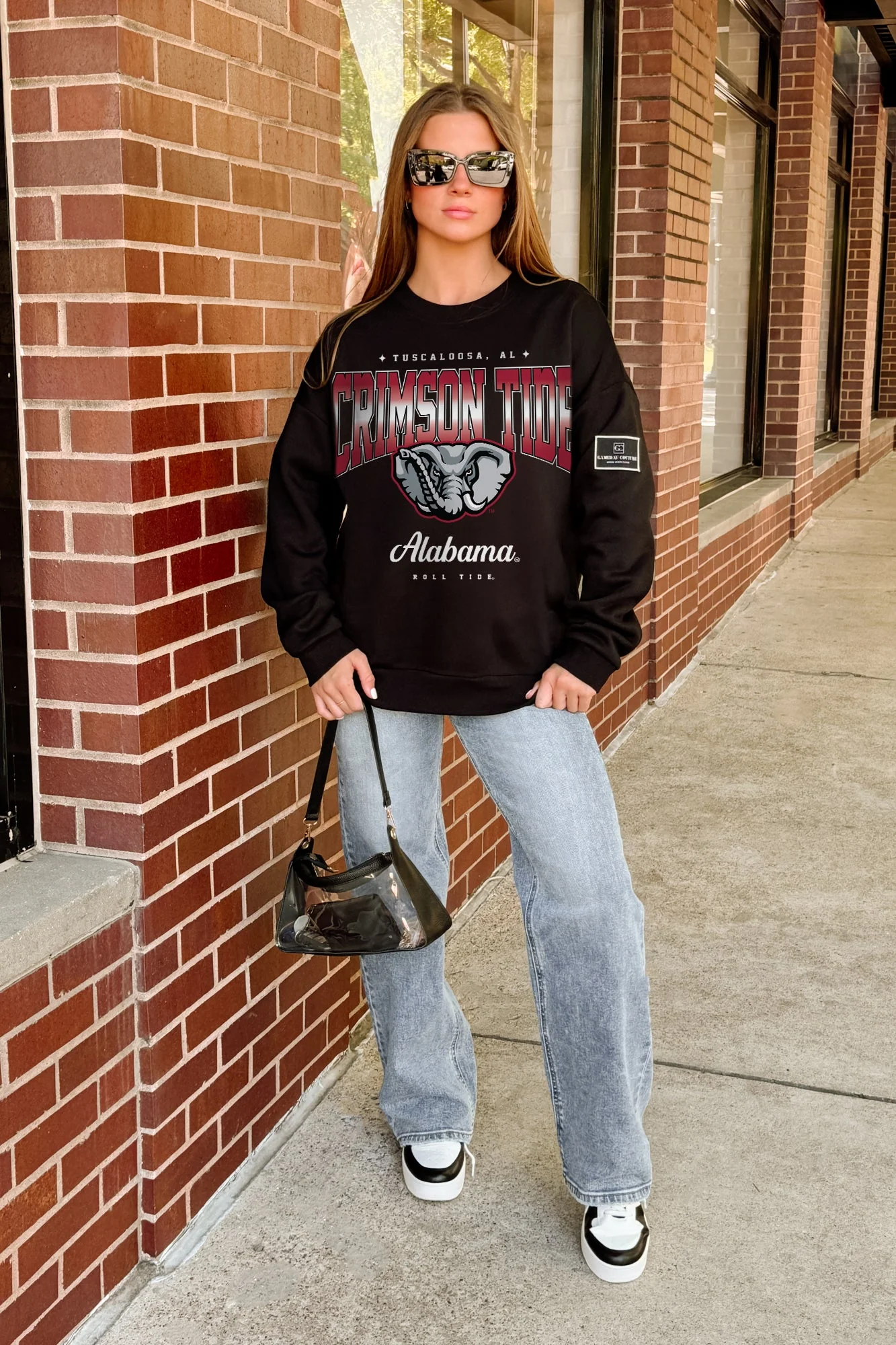 ALABAMA CRIMSON TIDE POWERHOUSE PLAY BLACK LABEL PREMIUM FLEECE CREW SWEATSHIRT - Image 3