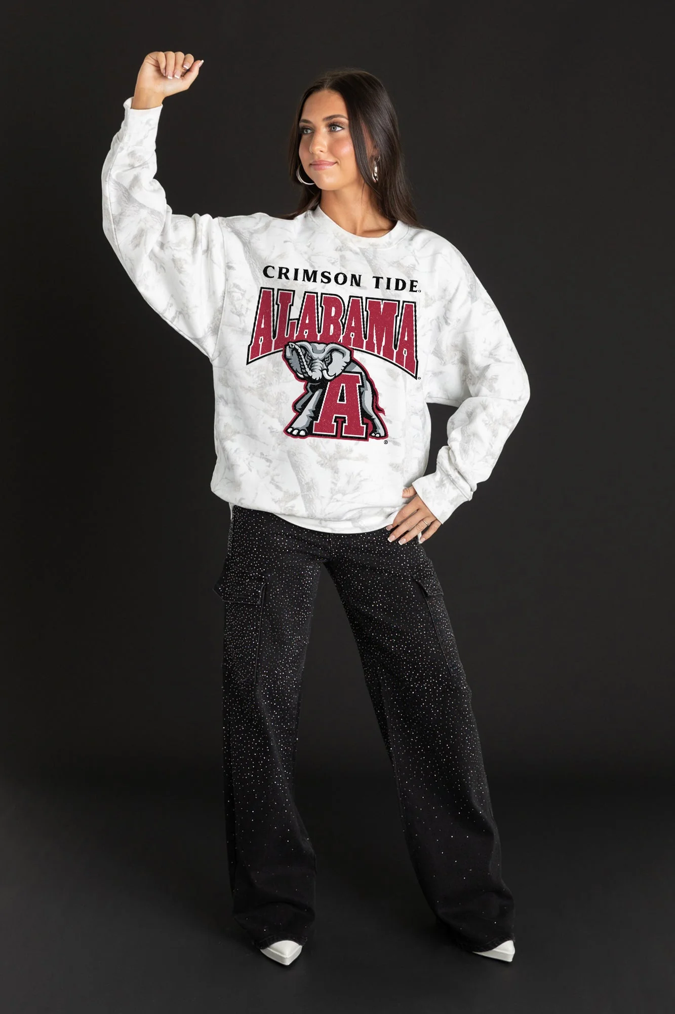 ALABAMA CRIMSON TIDE RALLY READY PREMIUM DROP SHOULDER CAMO PULLOVER - Image 3
