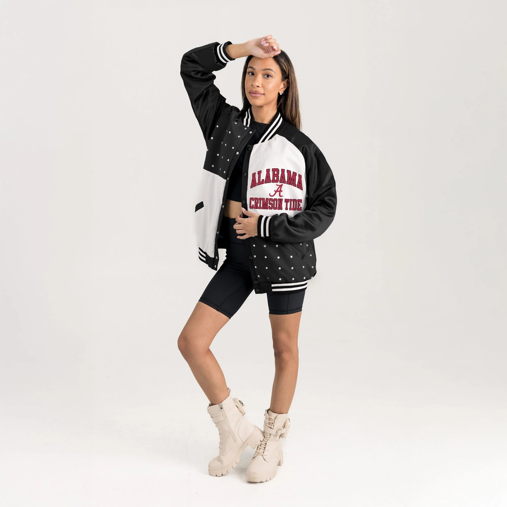 ALABAMA CRIMSON TIDE REFINED RIVALRY THROWBACK VARSITY BOMBER JACKET - Image 5