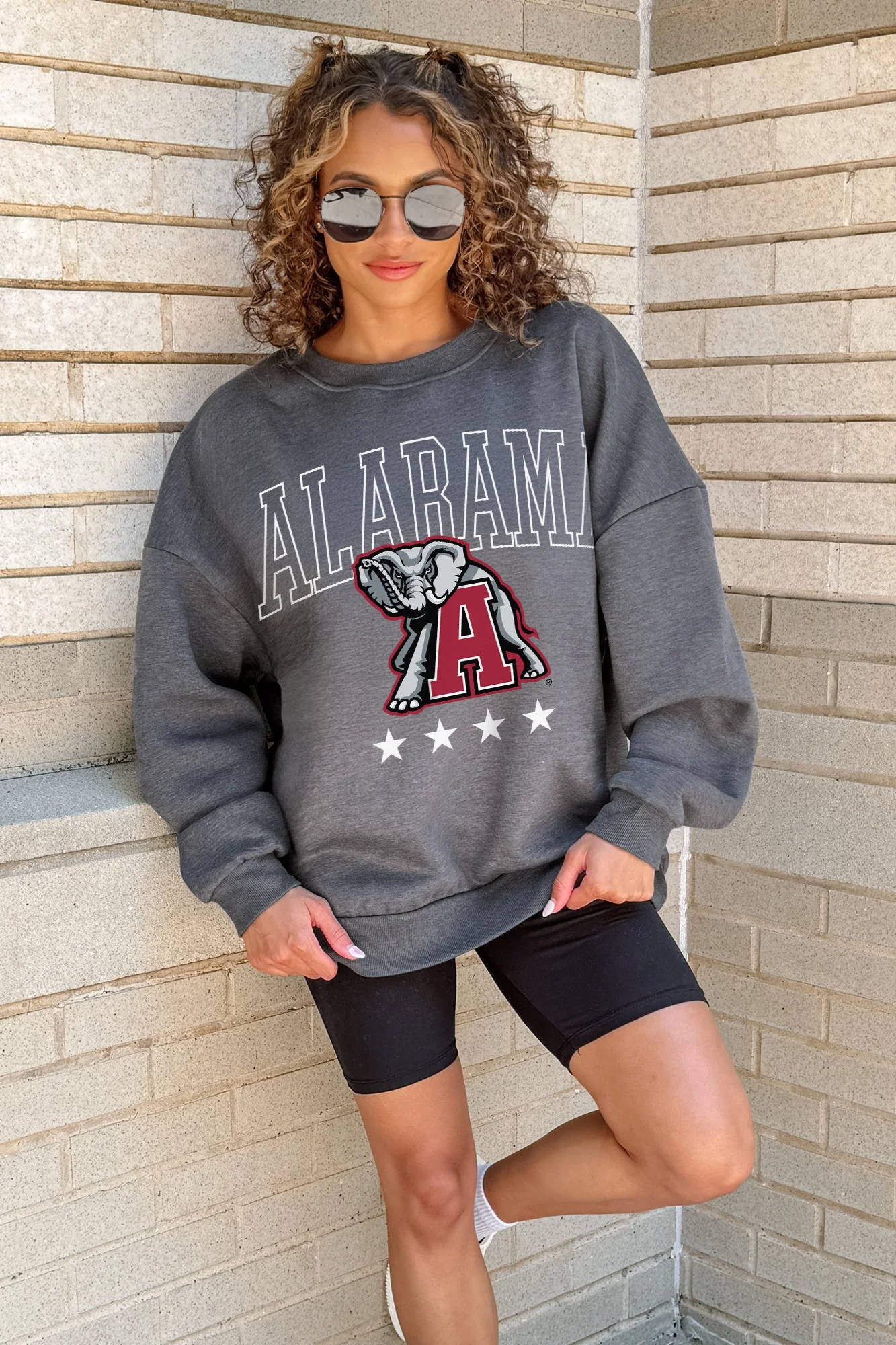 ALABAMA CRIMSON TIDE RISING STAR PREMIUM FLEECE CREWNECK PULLOVER - Image 3