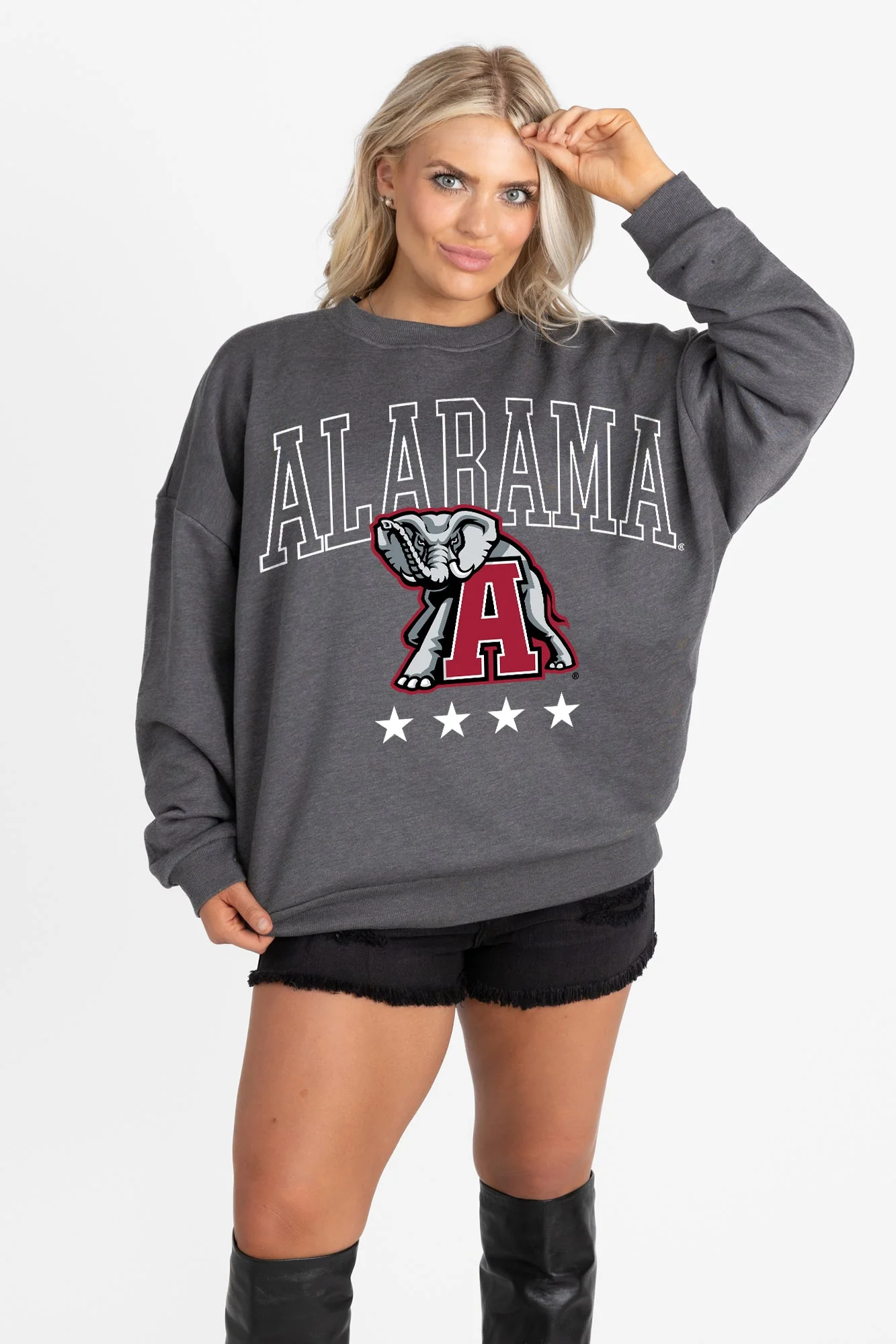 ALABAMA CRIMSON TIDE RISING STAR PREMIUM FLEECE CREWNECK PULLOVER - Image 6