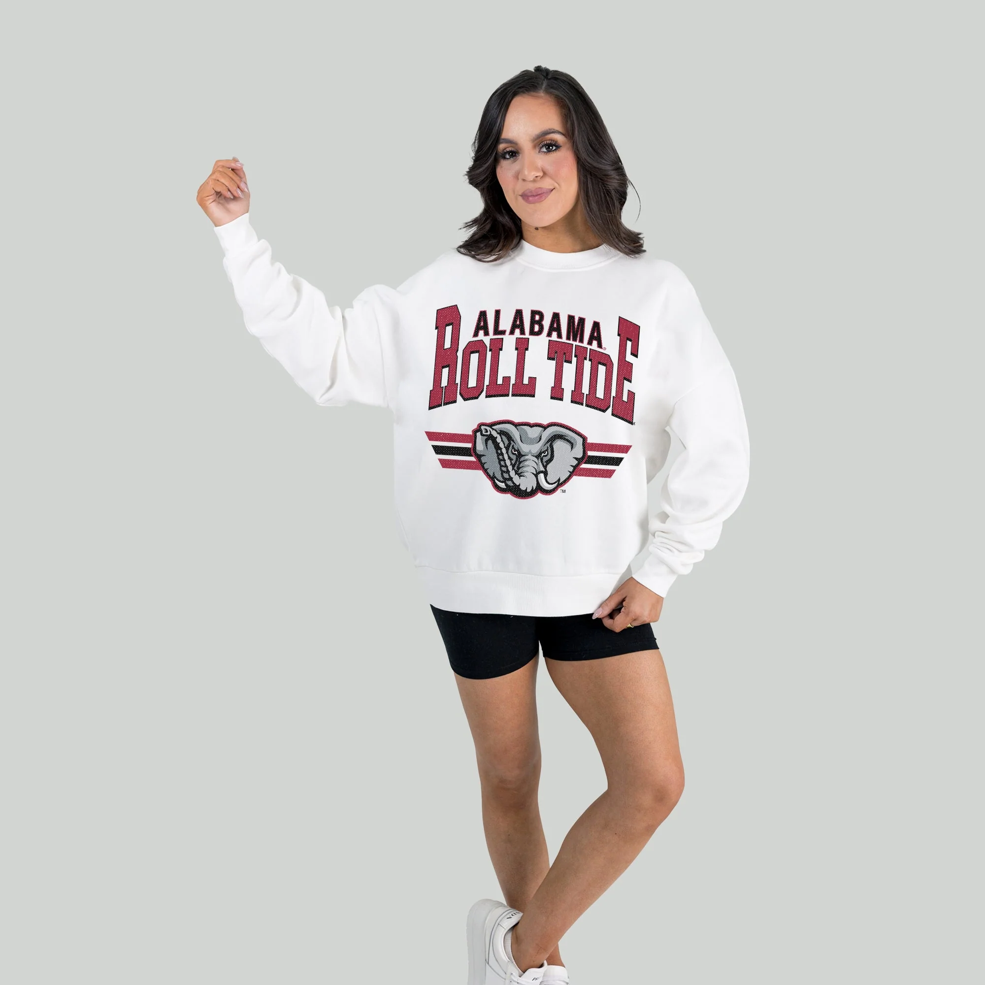 ALABAMA CRIMSON TIDE SWIFT STRIKE PREMIUM FLEECE DROP SHOULDER CREWNECK PULLOVER - Image 4