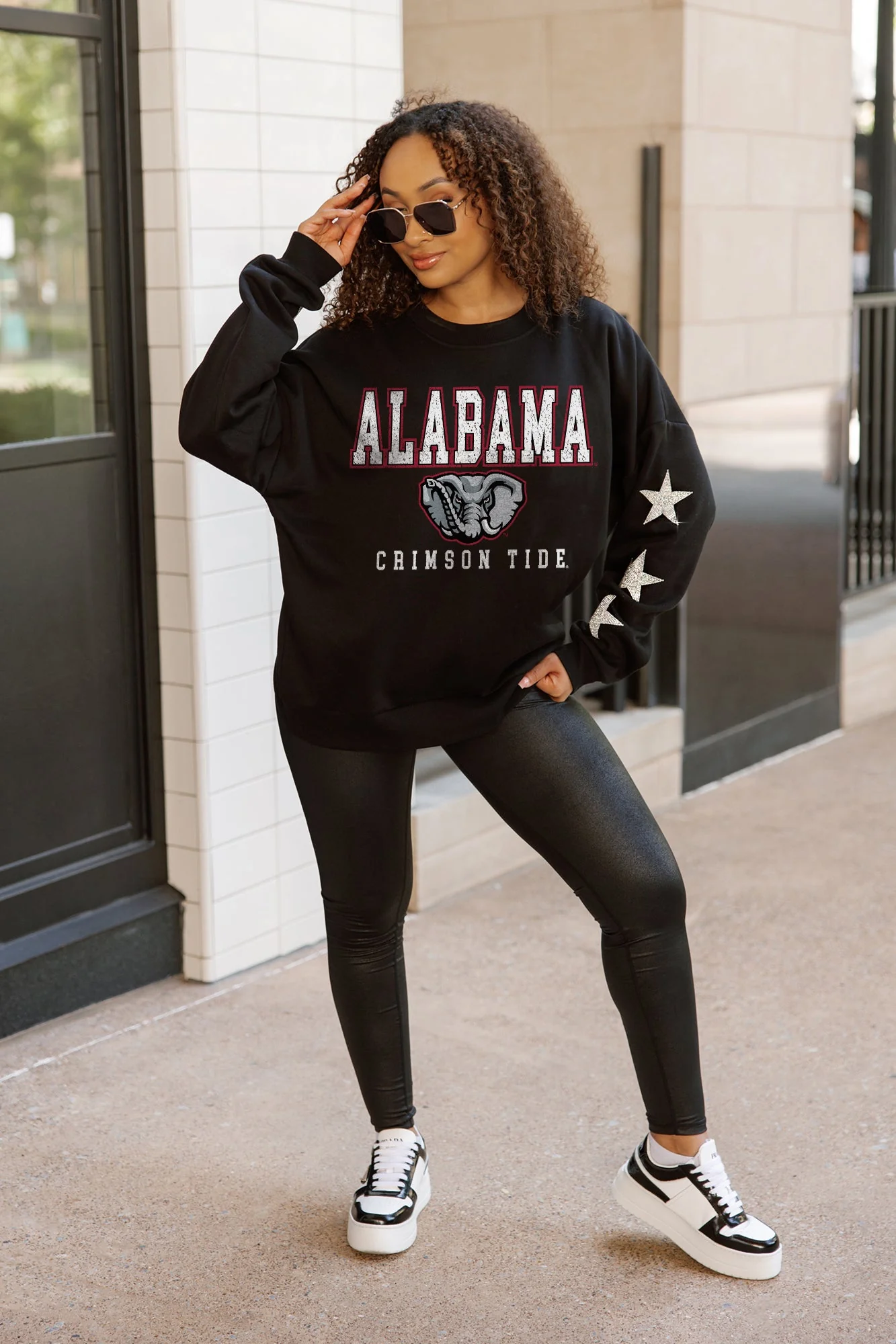 ALABAMA CRIMSON TIDE VELOCITY STAR EMBELLISHED CREW SWEATSHIRT - Image 3