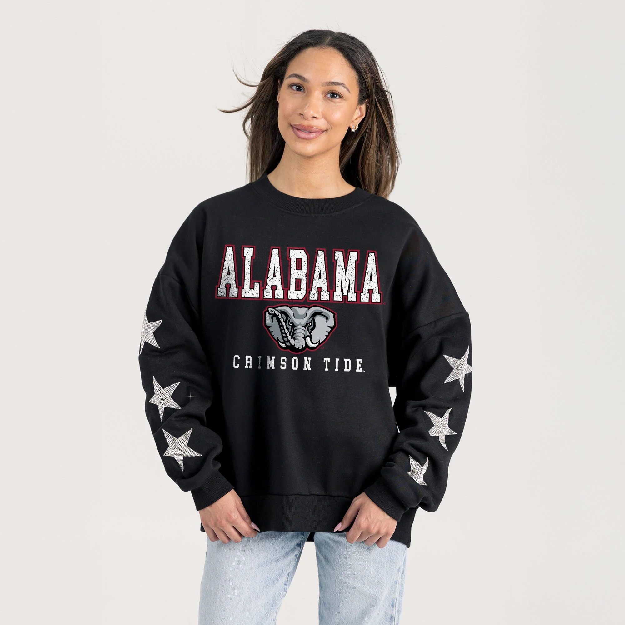 ALABAMA CRIMSON TIDE VELOCITY STAR EMBELLISHED CREW SWEATSHIRT - Image 5