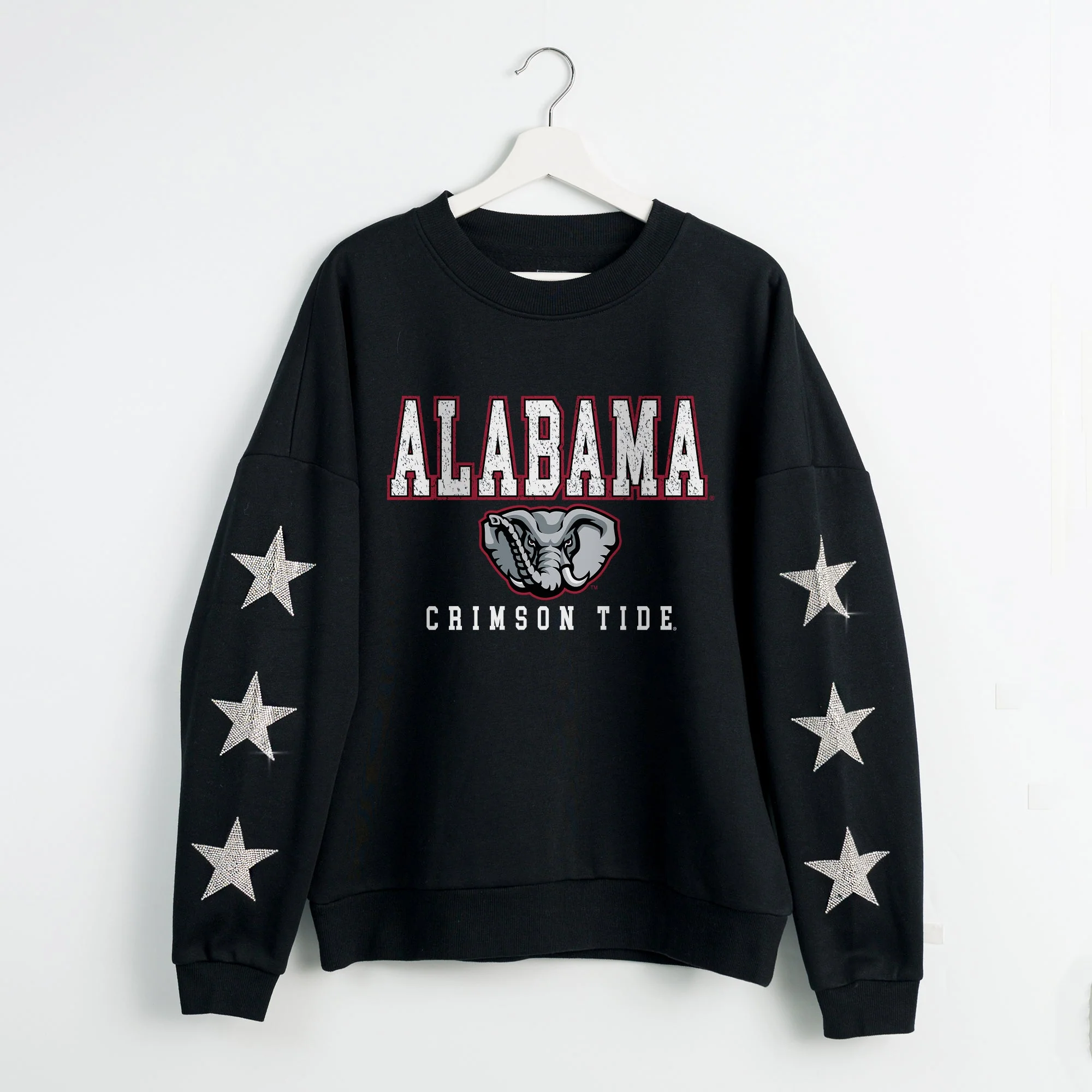 ALABAMA CRIMSON TIDE VELOCITY STAR EMBELLISHED CREW SWEATSHIRT - Image 8