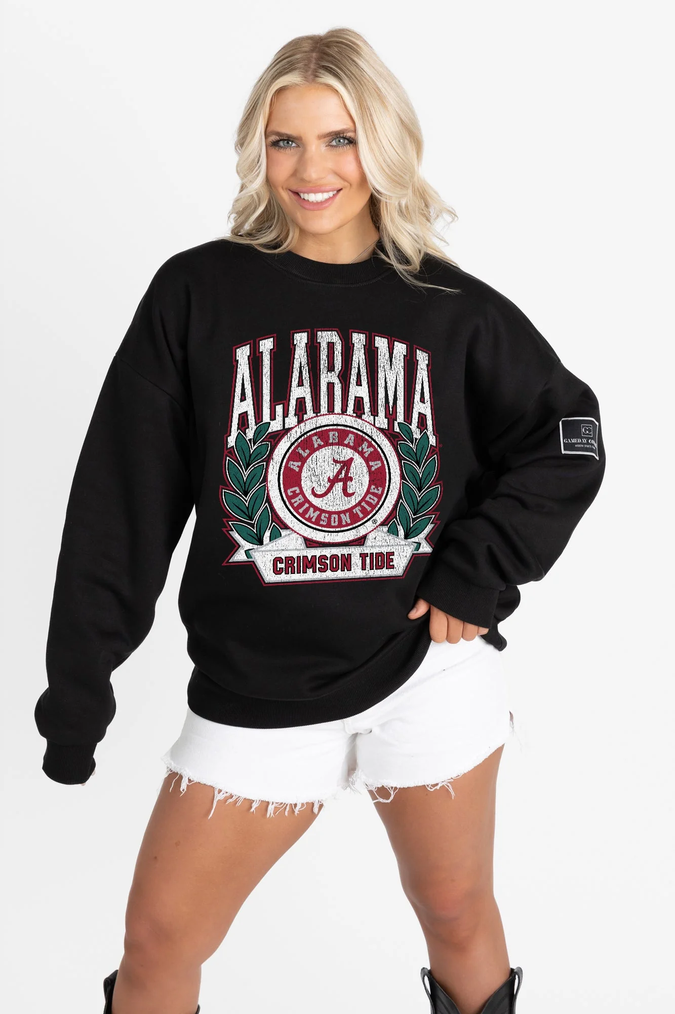 ALABAMA CRIMSON TIDE VICTORY LANE BLACK LABEL PREMIUM FLEECE CREW SWEATSHIRT - Image 6