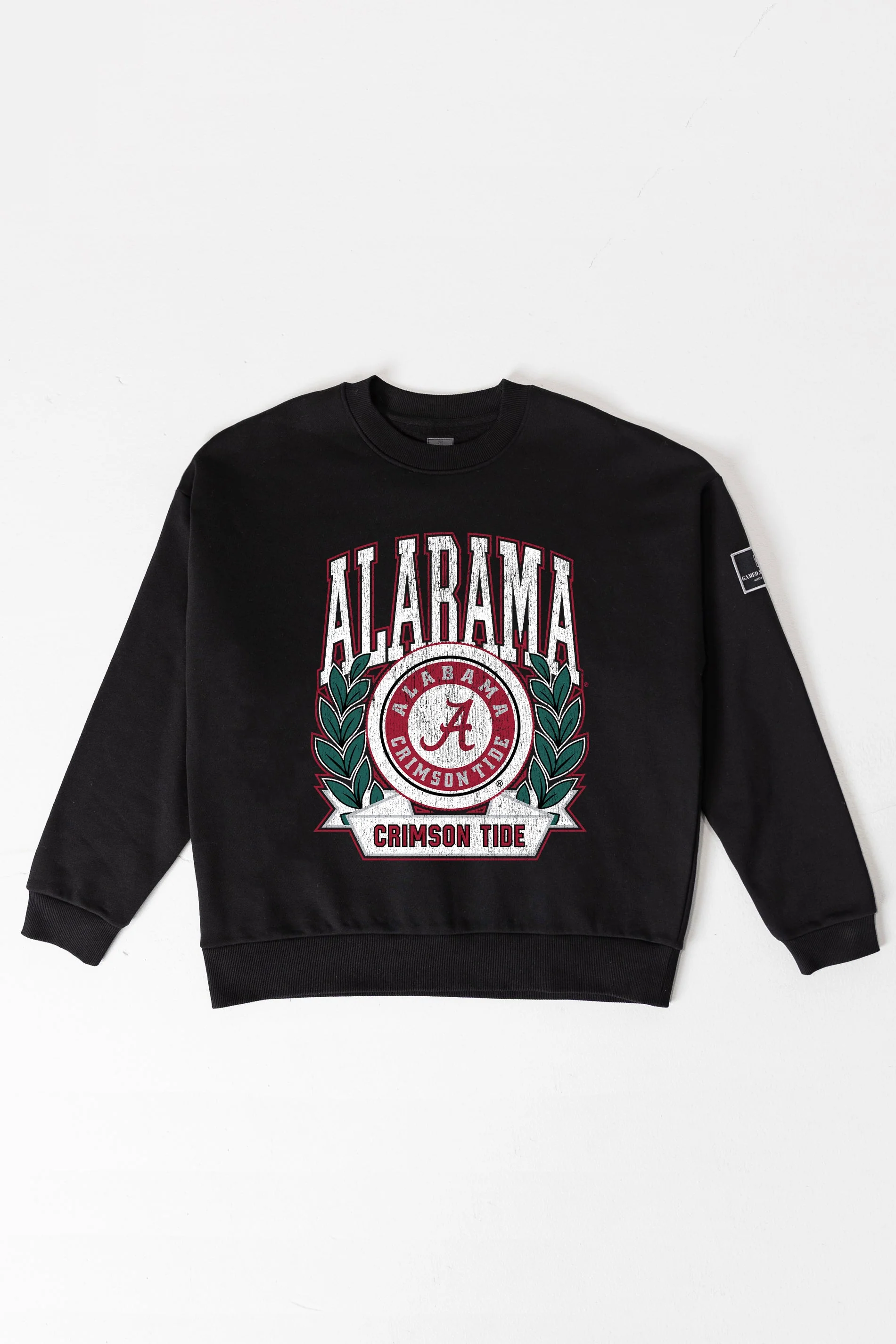 ALABAMA CRIMSON TIDE VICTORY LANE BLACK LABEL PREMIUM FLEECE CREW SWEATSHIRT - Image 8