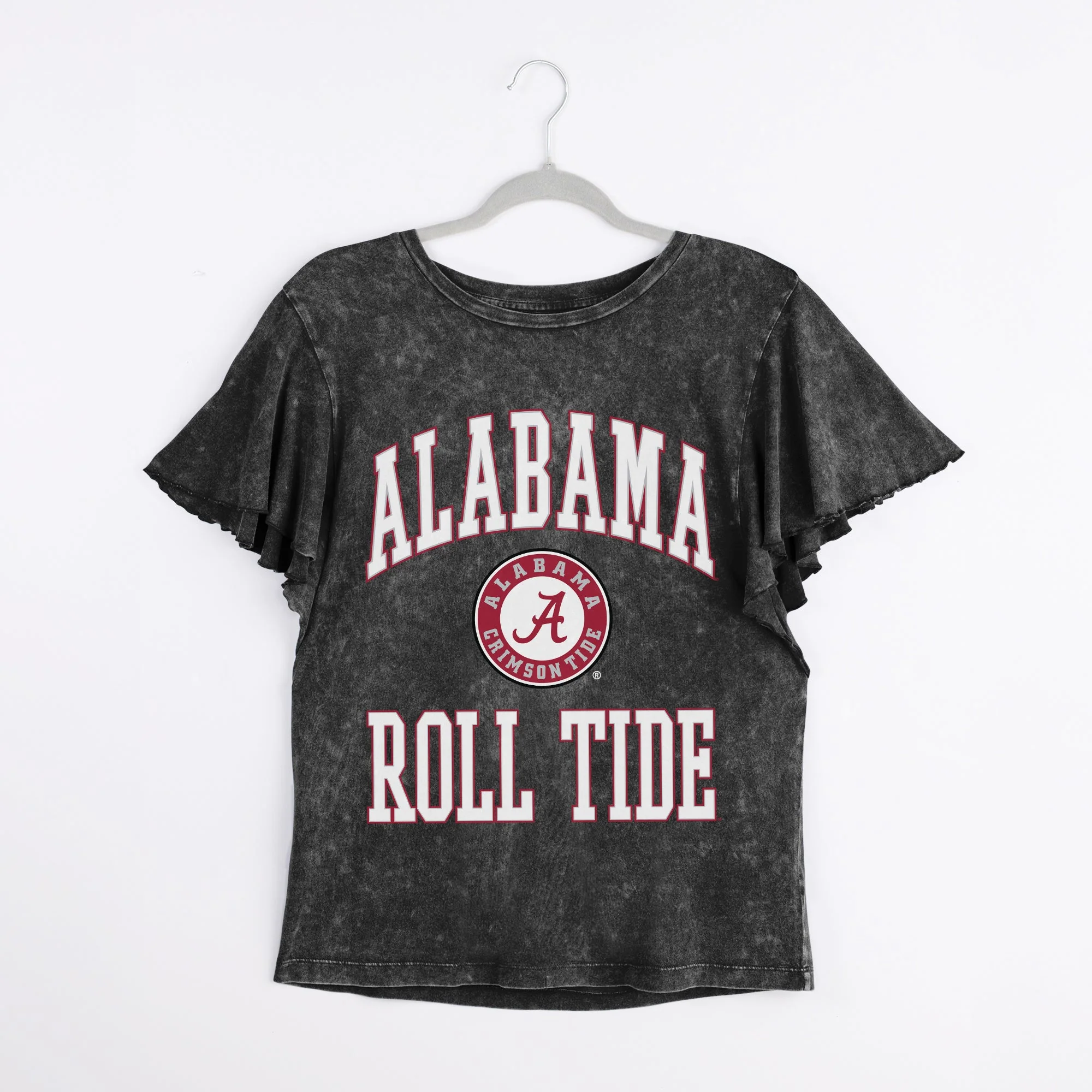 ALABAMA CRIMSON TIDE VICTORY MODE FLUTTER SLEEVE TEE IN BLACK - Image 8