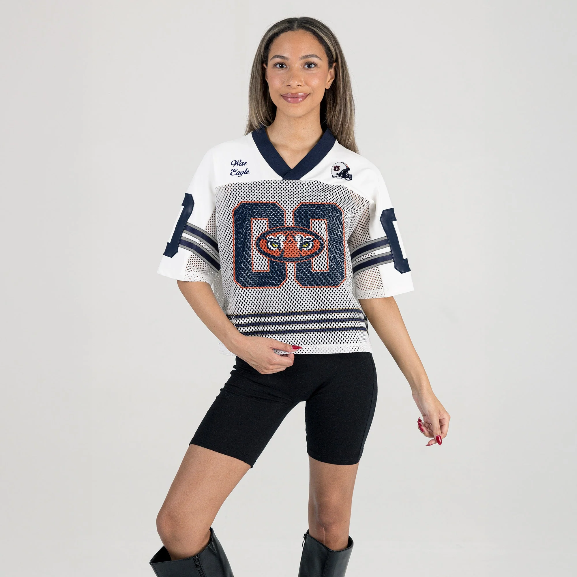 AUBURN TIGERS TRAILBLAZER MESH CROP FASHION JERSEY - Image 3