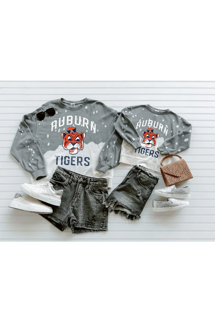 AUBURN TIGERS Upcycle And Vintage Faded Wash Pullover - Image 3