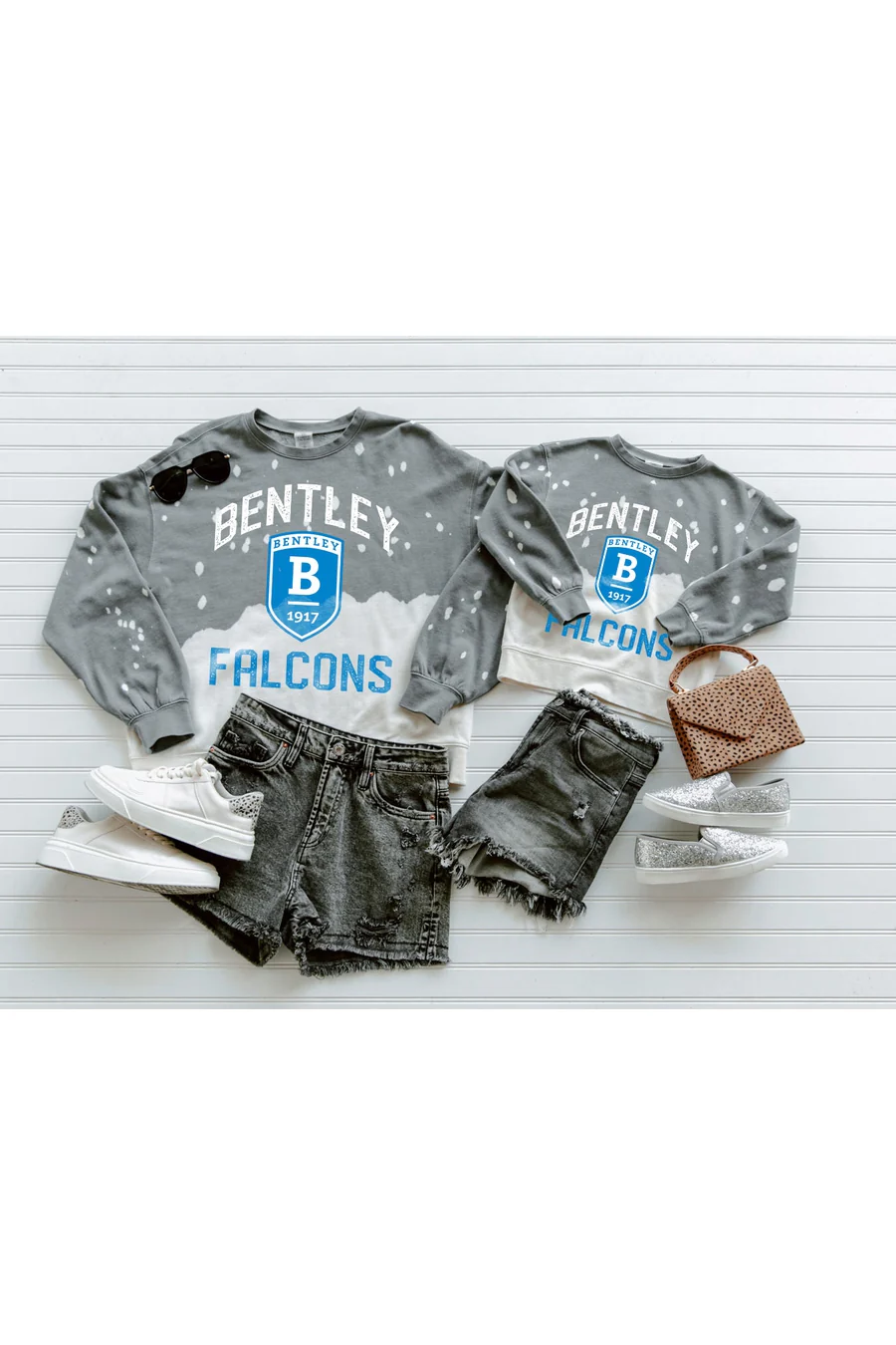BENTLEY FALCONS Upcycle And Vintage Faded Wash Pullover - Image 3