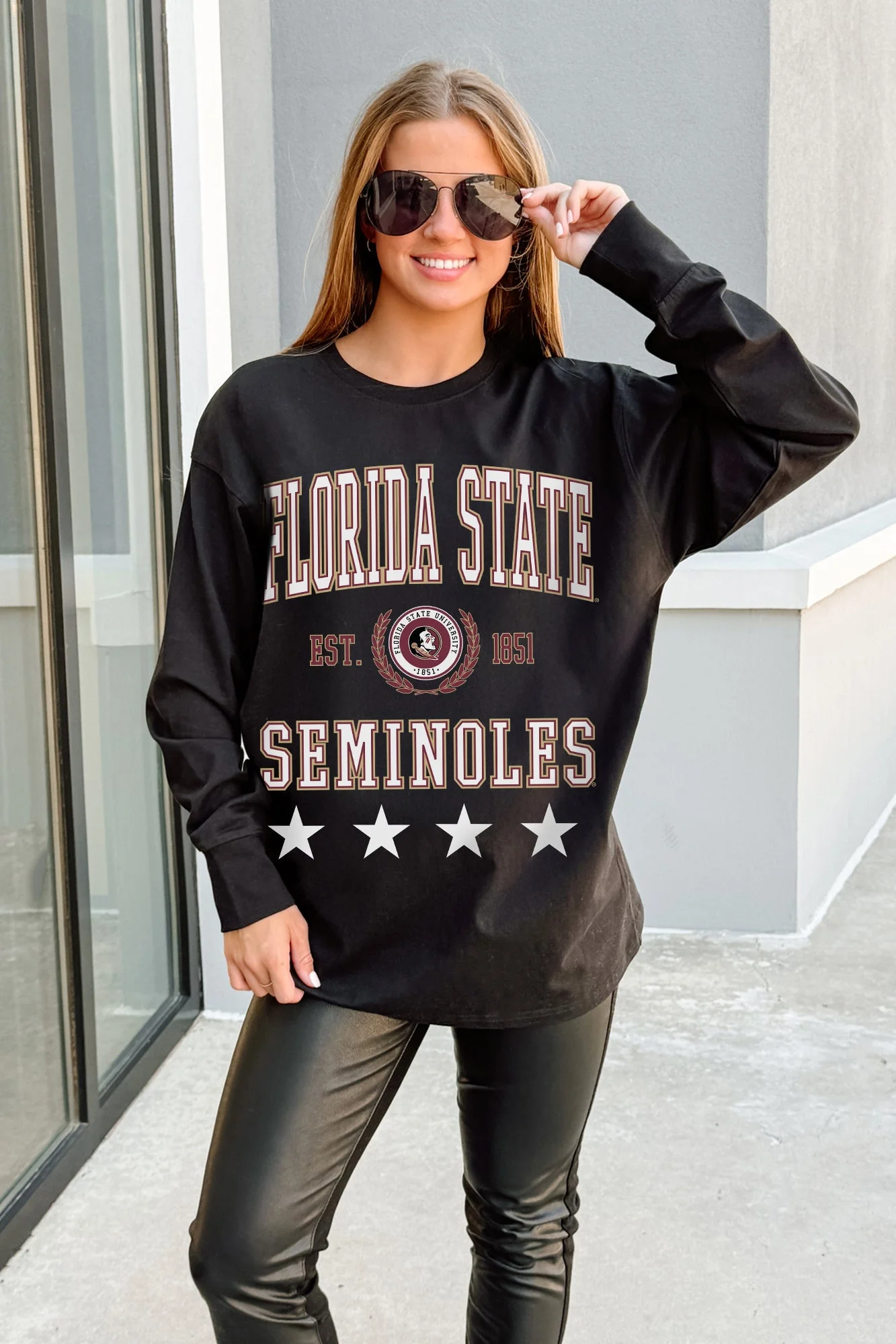 FLORIDA STATE SEMINOLES EVERYDAY STAR ESSENTIAL RELAXED FIT LONG SLEEVE TEE - Image 4