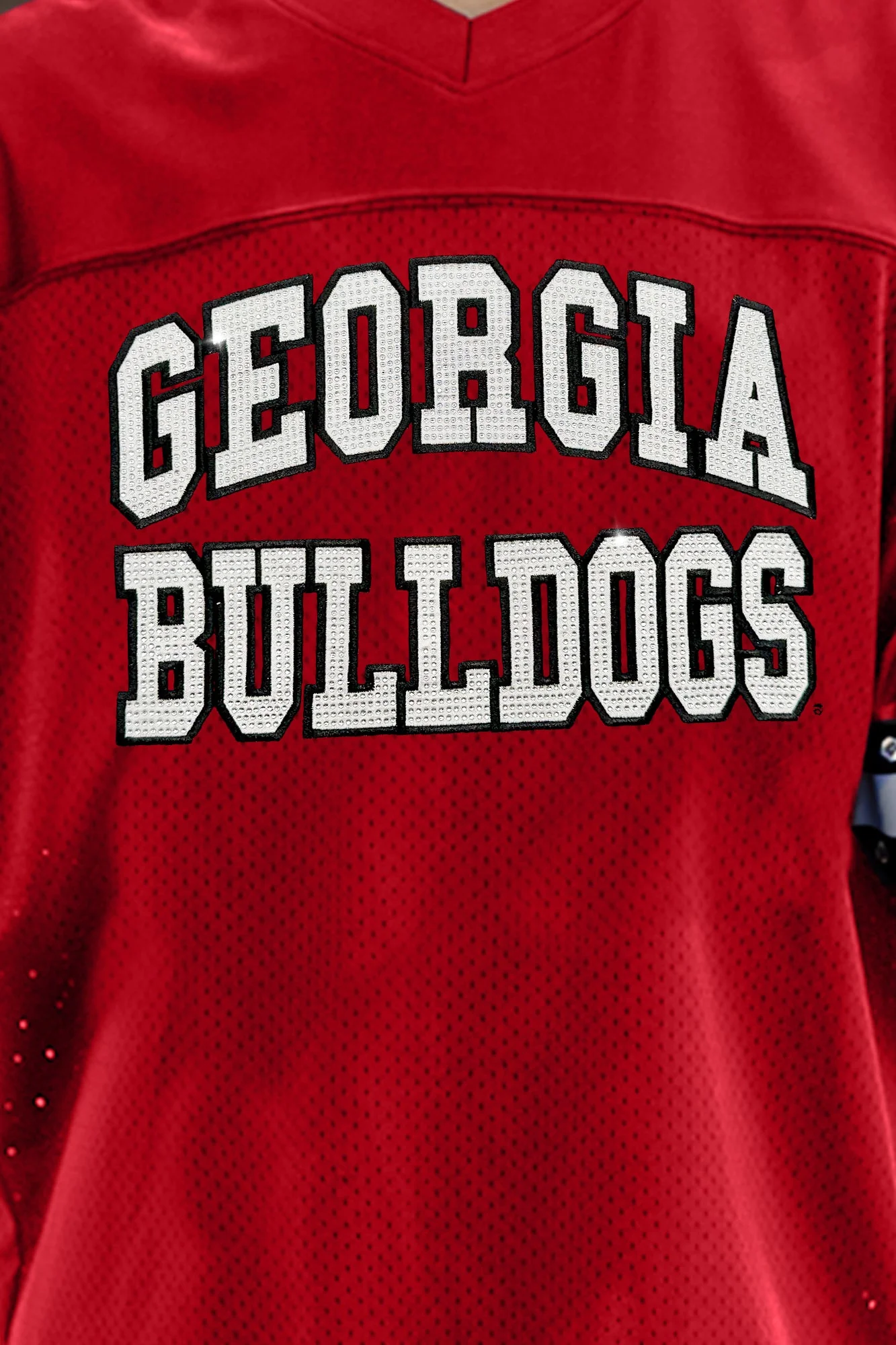 GEORGIA BULLDOGS Until Kickoff Oversized Rhinestone-Trim Jersey - Image 7