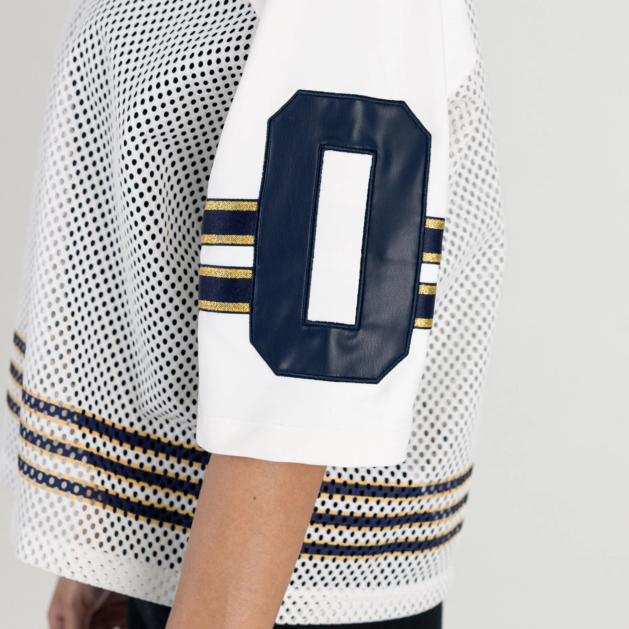 MICHIGAN WOLVERINES TRAILBLAZER MESH CROP FASHION JERSEY - Image 5
