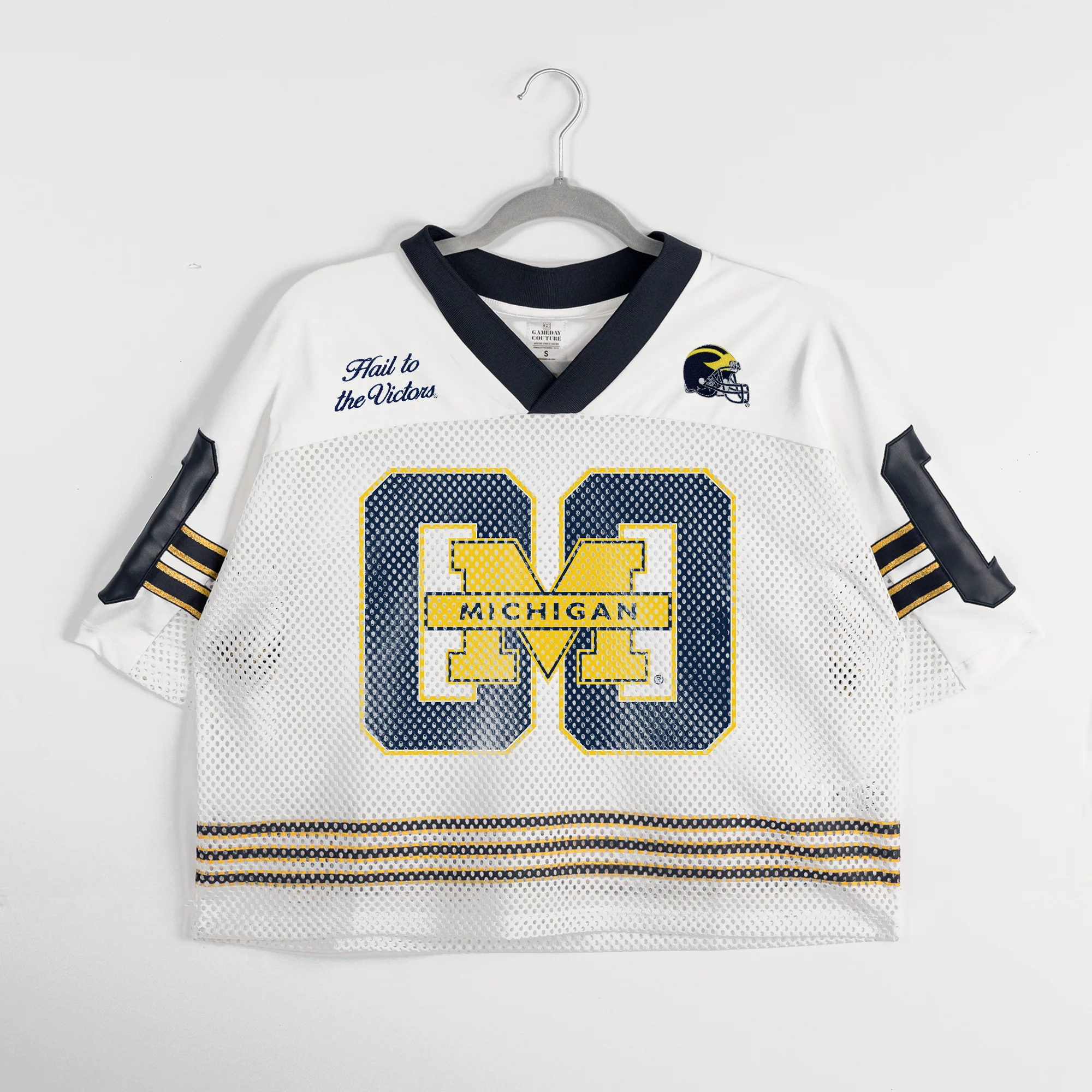 MICHIGAN WOLVERINES TRAILBLAZER MESH CROP FASHION JERSEY - Image 6
