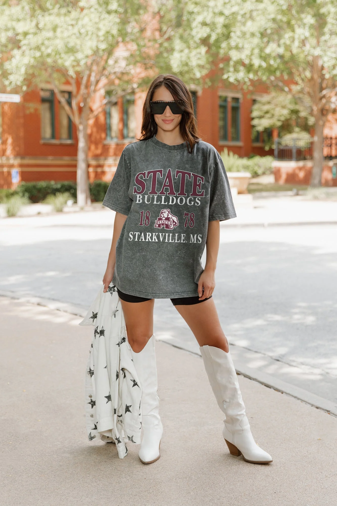 MISSISSIPPI STATE BULLDOGS Throwback Oversized Tee - Image 4