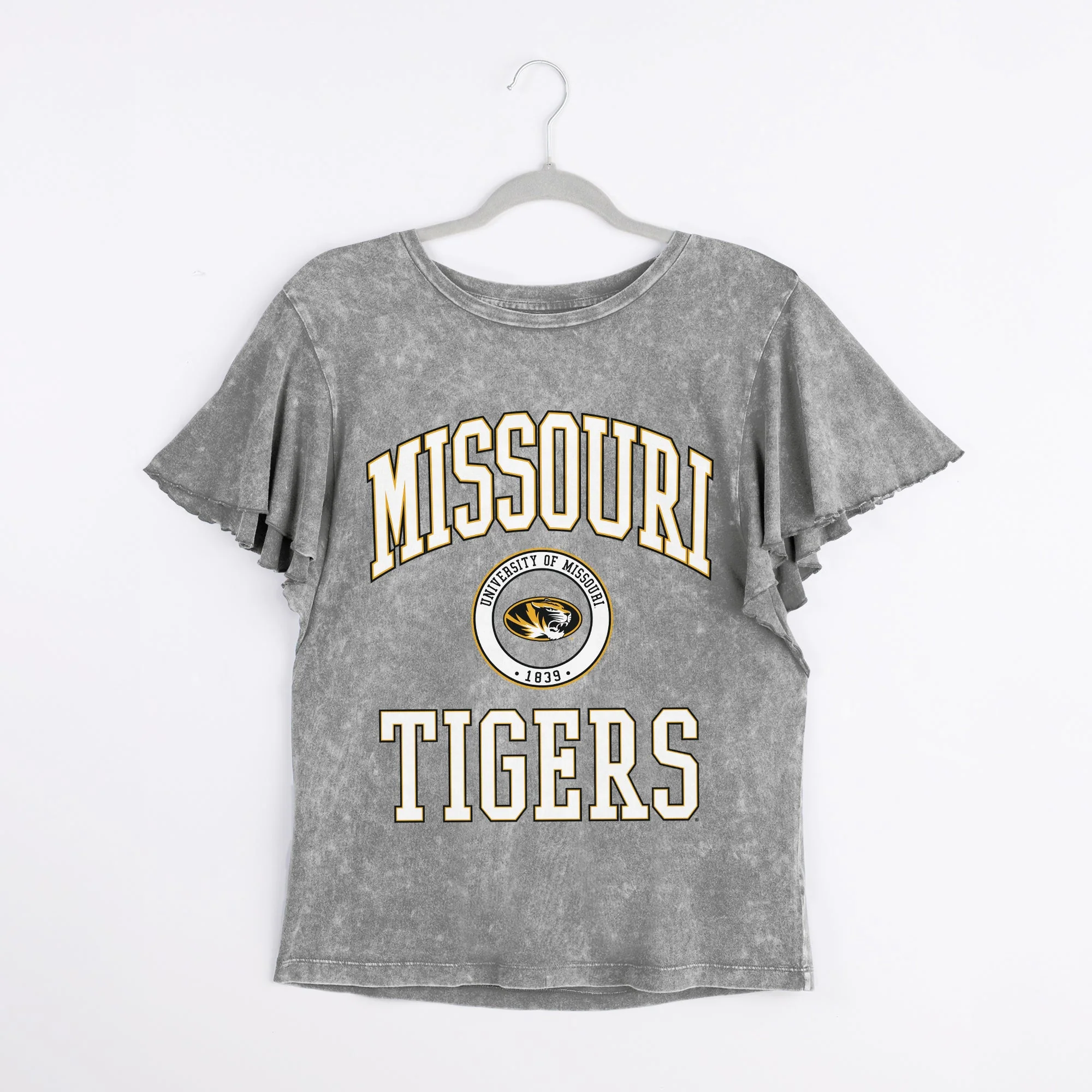 MISSOURI TIGERS VICTORY MODE FLUTTER SLEEVE TEE IN GREY - Image 6