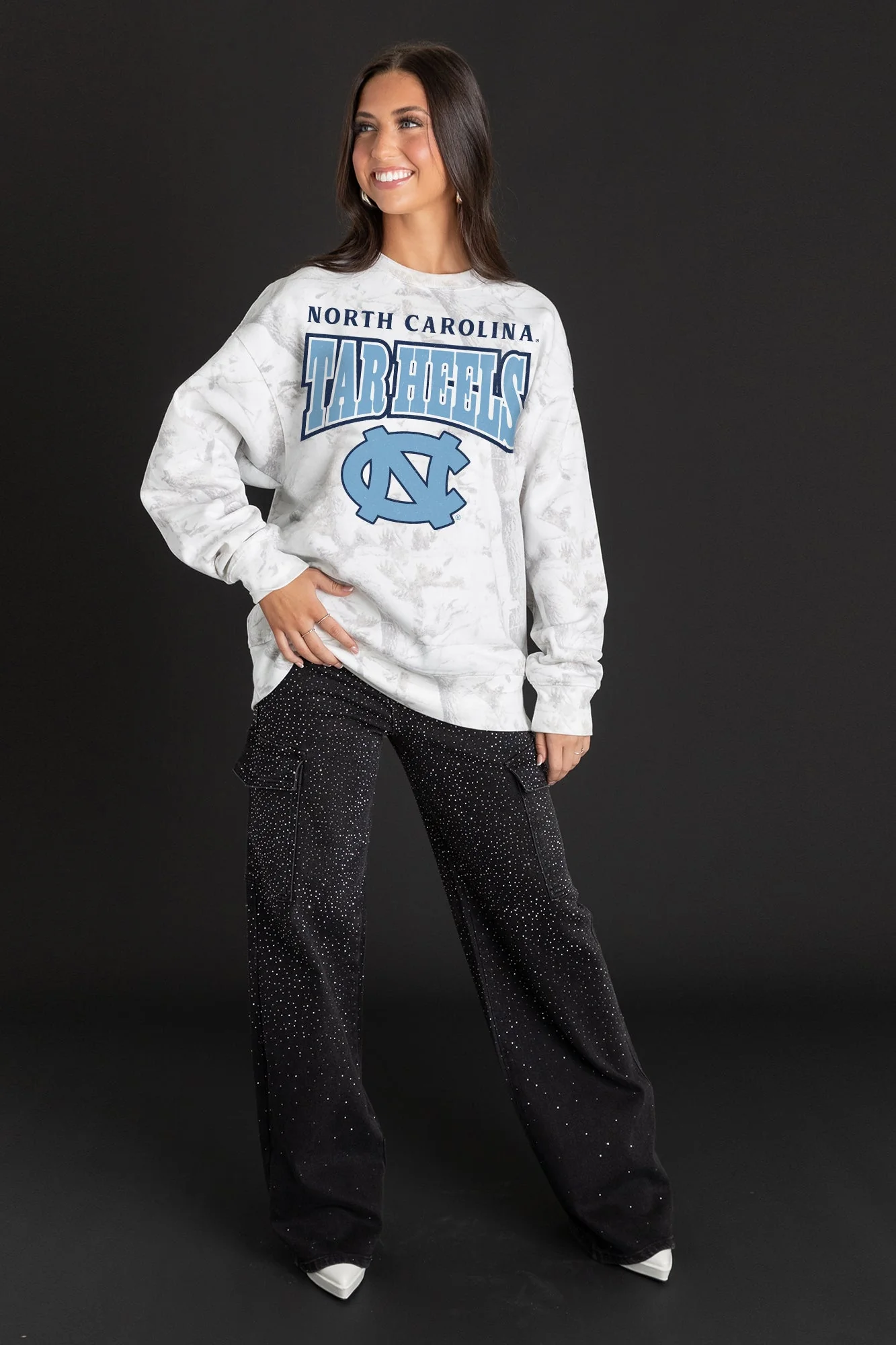 NORTH CAROLINA TAR HEELS RALLY READY PREMIUM DROP SHOULDER CAMO PULLOVER - Image 4