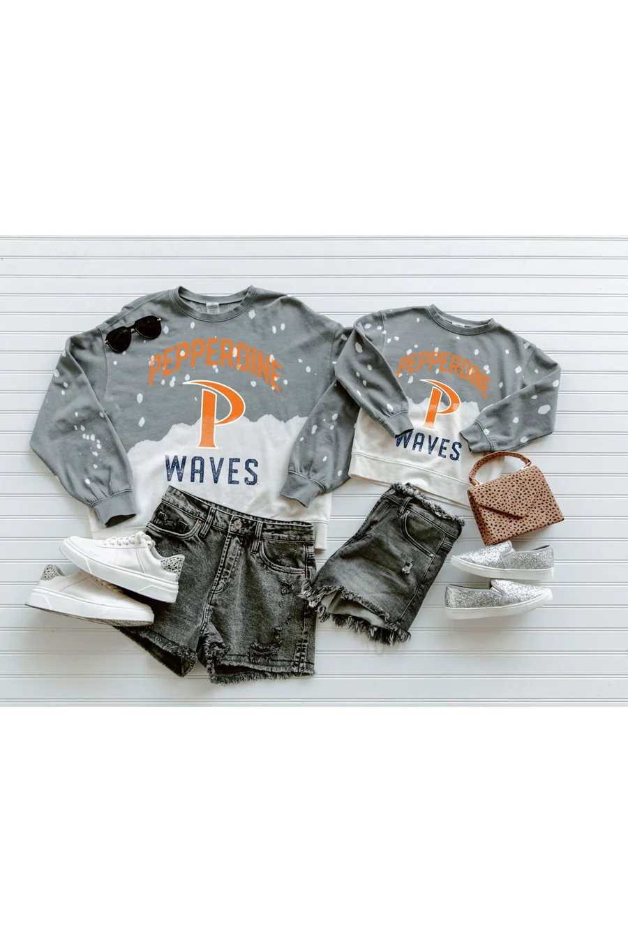 PEPPERDINE WAVES Upcycle And Vintage Faded Wash Pullover - Image 3