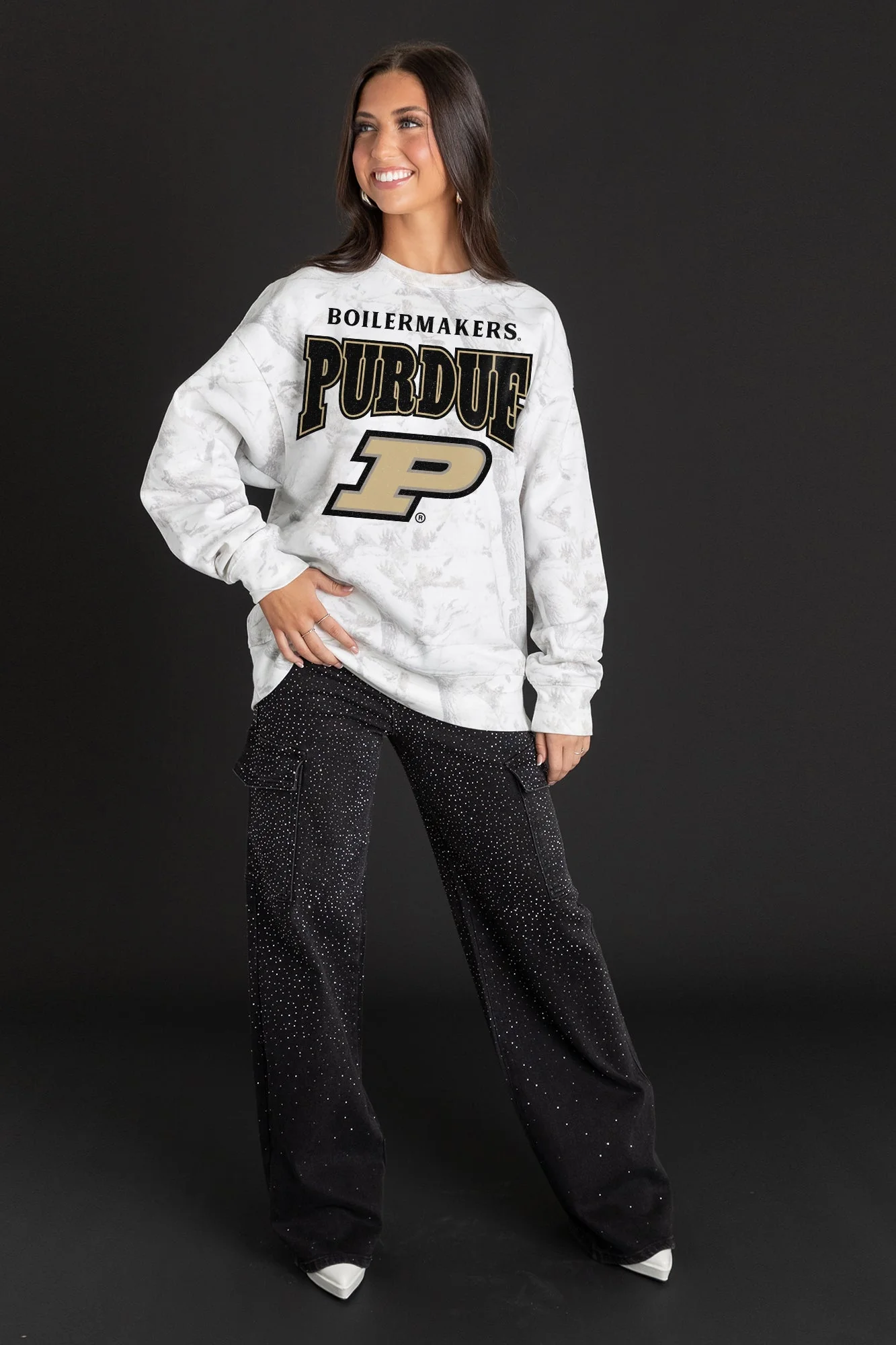 PURDUE BOILERMAKERS RALLY READY PREMIUM DROP SHOULDER CAMO PULLOVER - Image 4