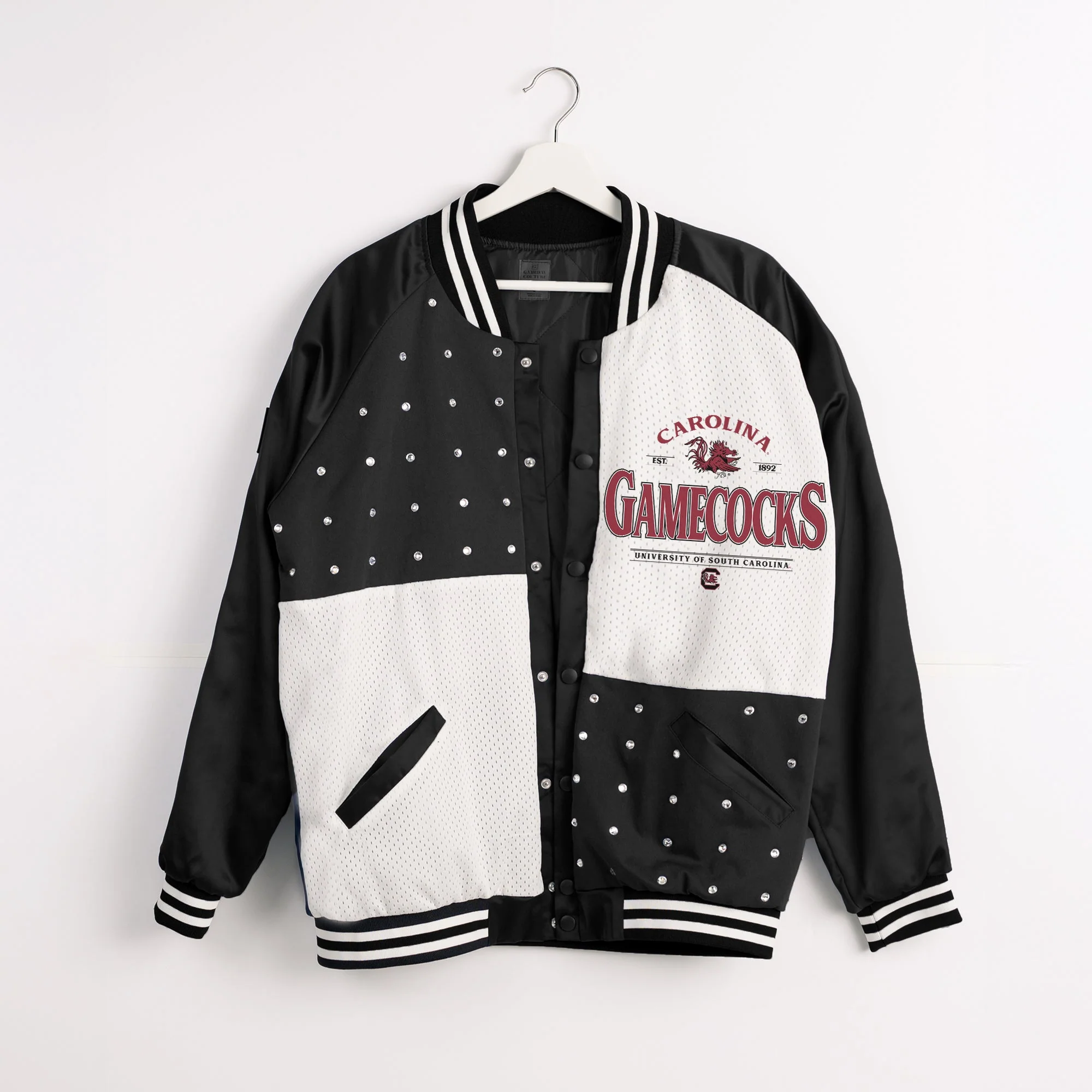 SOUTH CAROLINA GAMECOCKS INNER DRIVE THROWBACK VARSITY BOMBER JACKET - Image 8