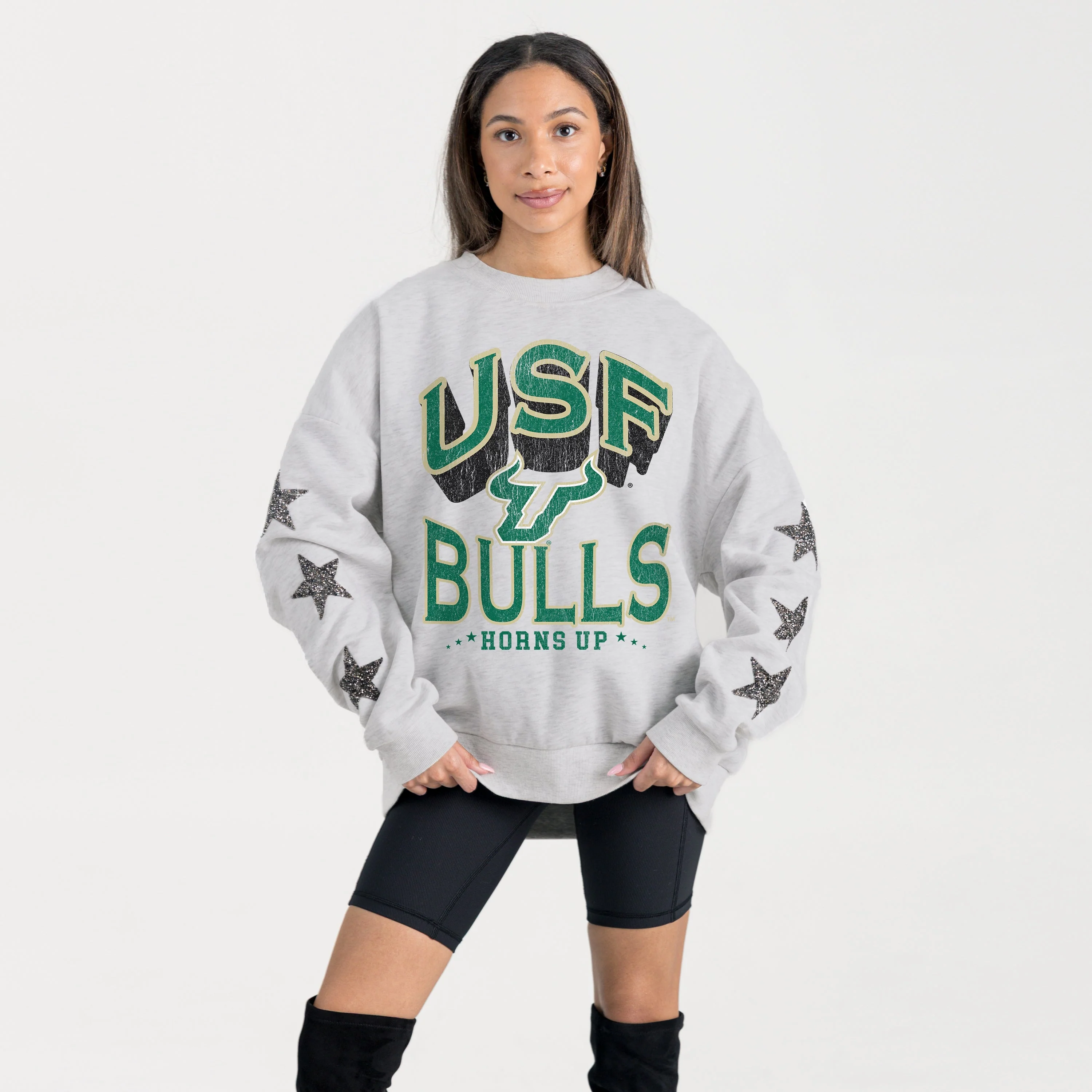 SOUTH FLORIDA BULLS RESILIENCE STAR EMBELLISHED CREW SWEATSHIRT - Image 5