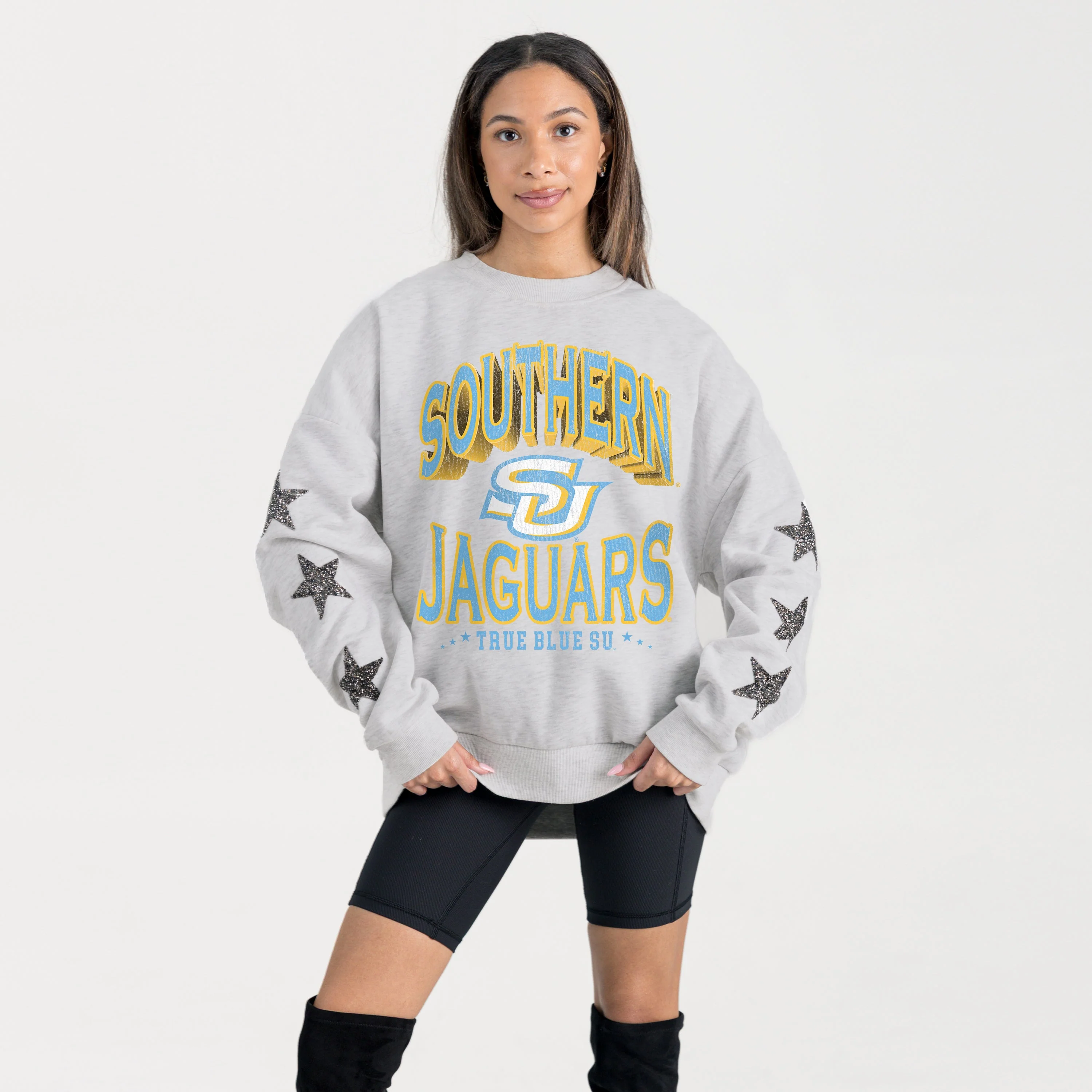 SOUTHERN JAGUARS RESILIENCE STAR EMBELLISHED CREW SWEATSHIRT - Image 5