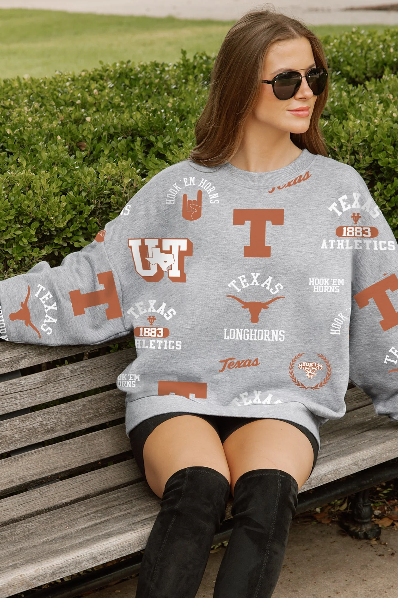 TEXAS LONGHORNS ALWAYS ON REPEAT PREMIUM FLEECE CREW SWEATSHIRT - Image 5