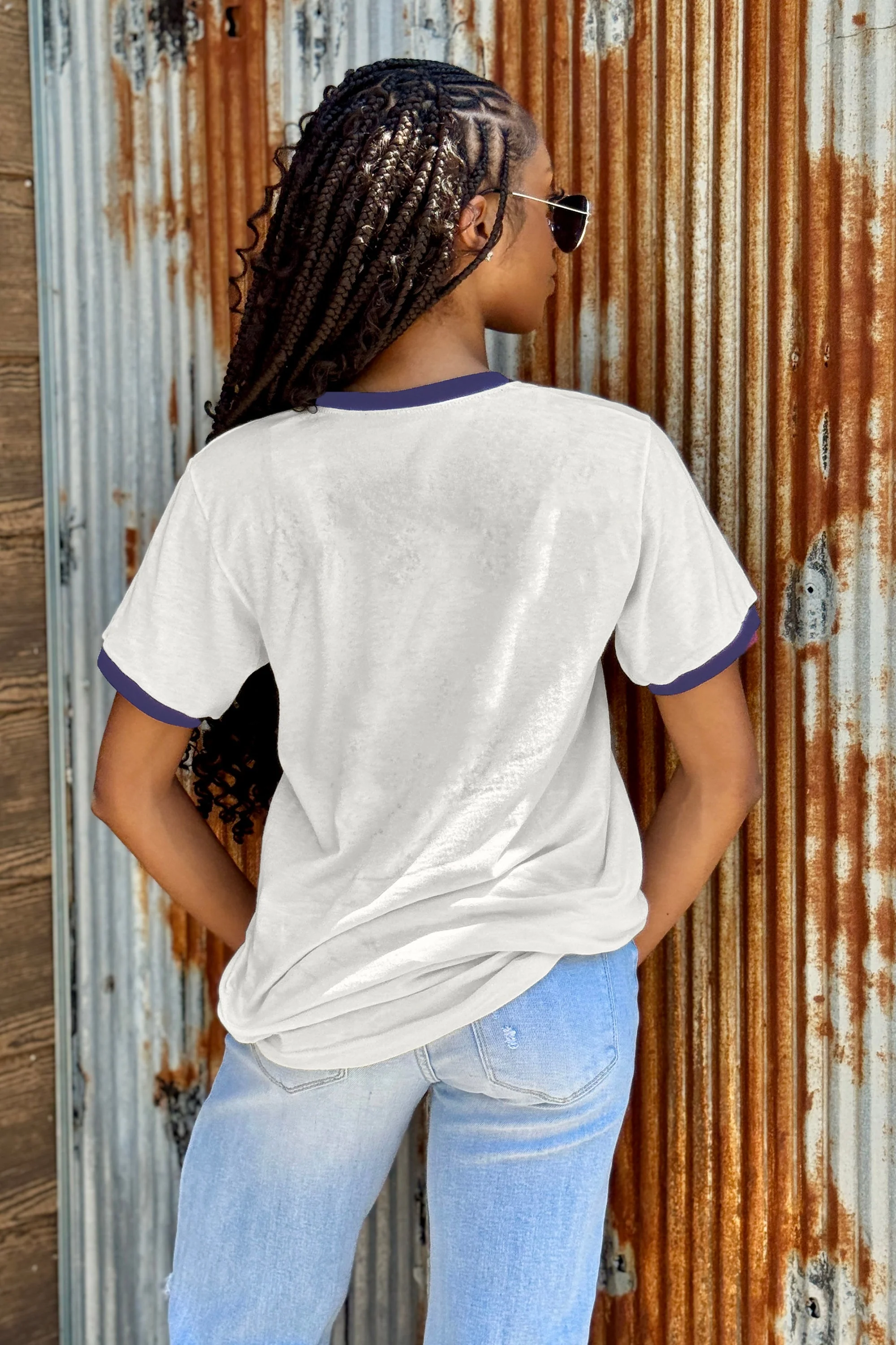 UCONN HUSKIES SWIFT STRIKE VINTAGE RINGER TEE - Image 4