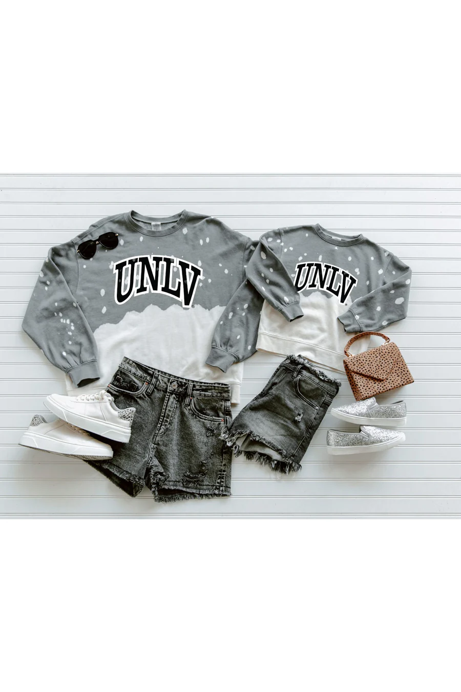 UNLV REBELS Upcycle And Vintage Faded Wash Pullover - Image 3