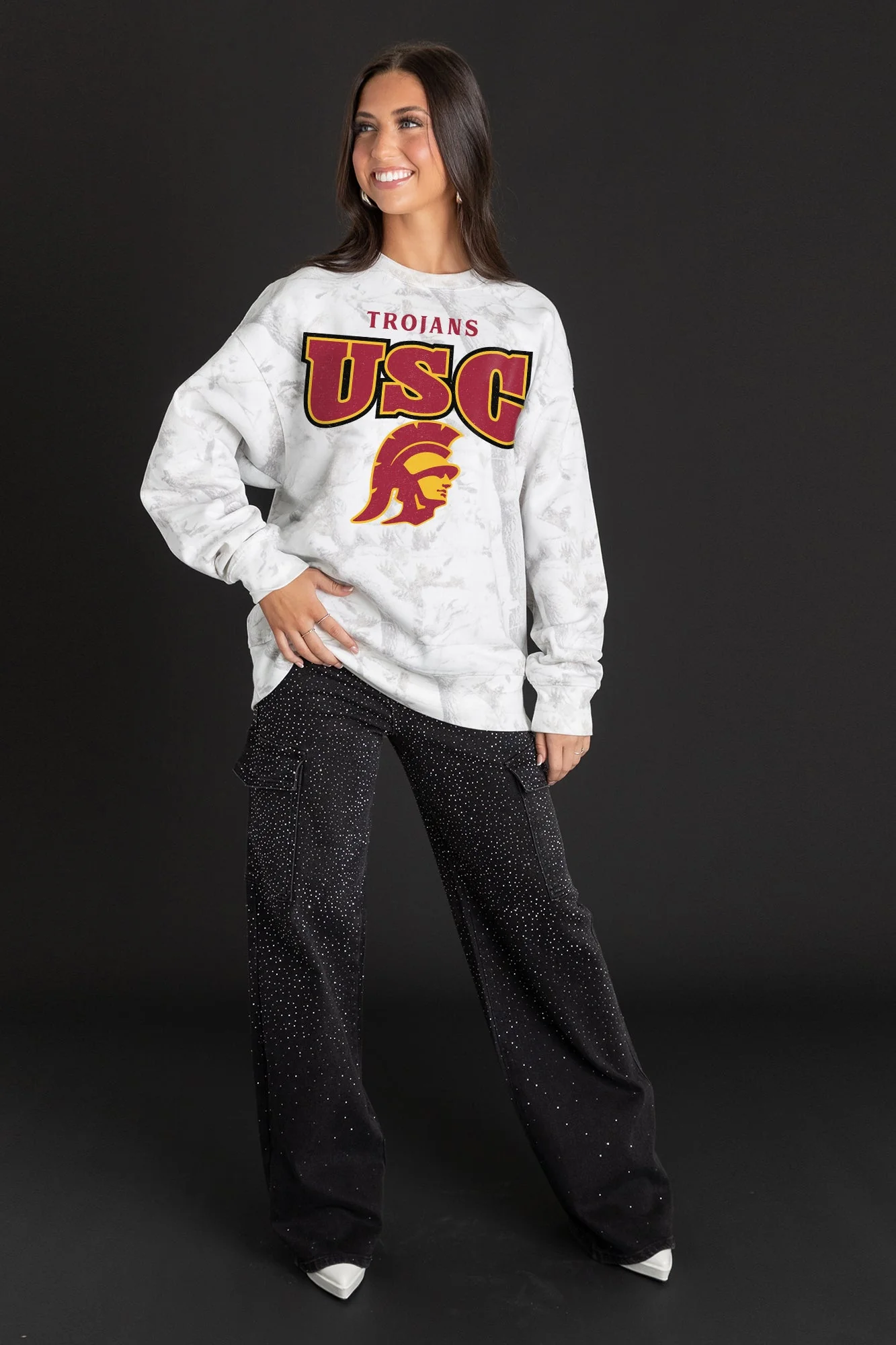 USC TROJANS RALLY READY PREMIUM DROP SHOULDER CAMO PULLOVER - Image 4