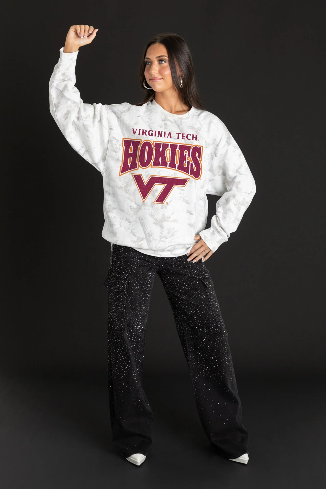 VIRGINIA TECH HOKIES RALLY READY PREMIUM DROP SHOULDER CAMO PULLOVER - Image 3