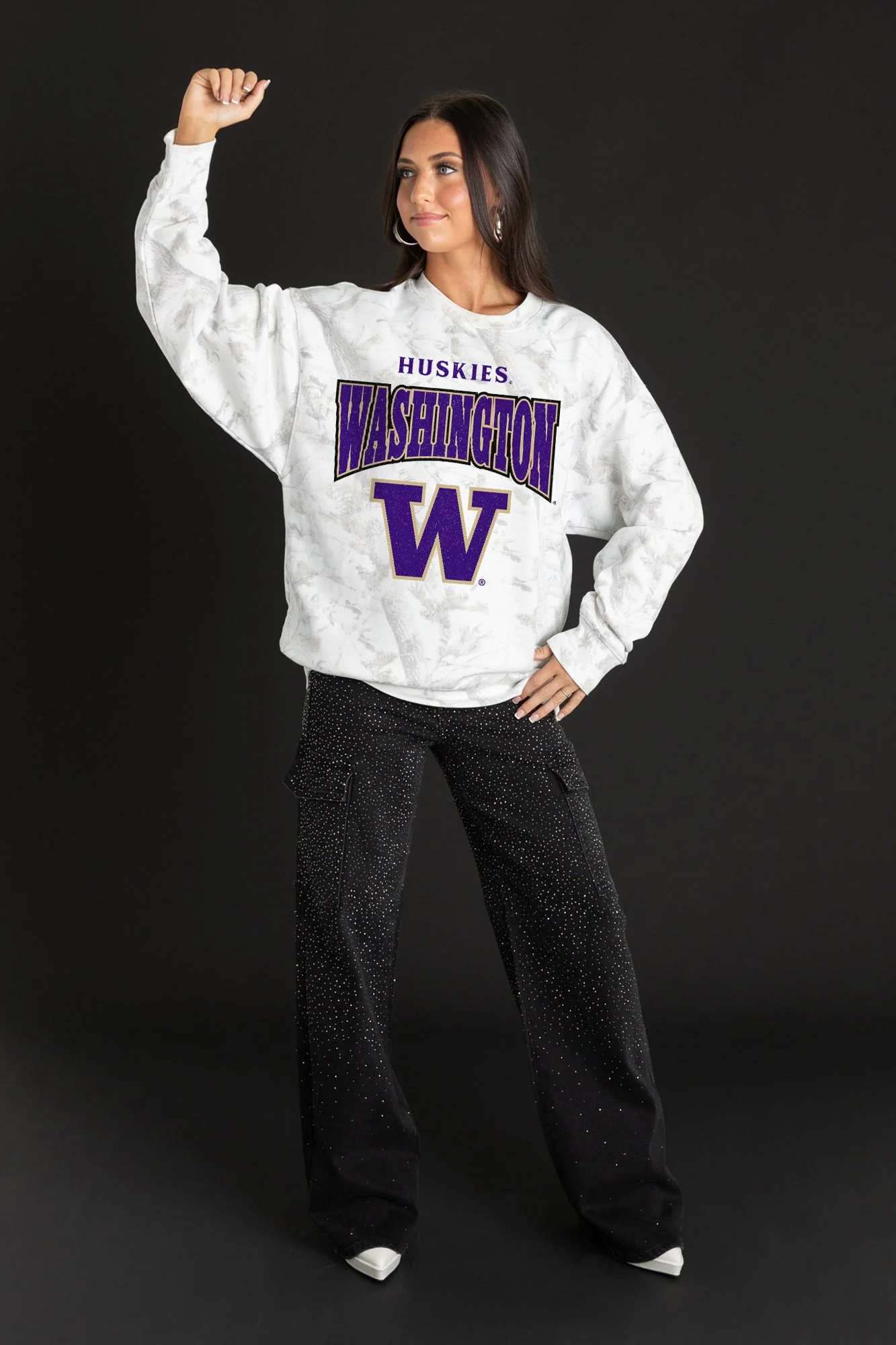 WASHINGTON HUSKIES RALLY READY PREMIUM DROP SHOULDER CAMO PULLOVER - Image 3
