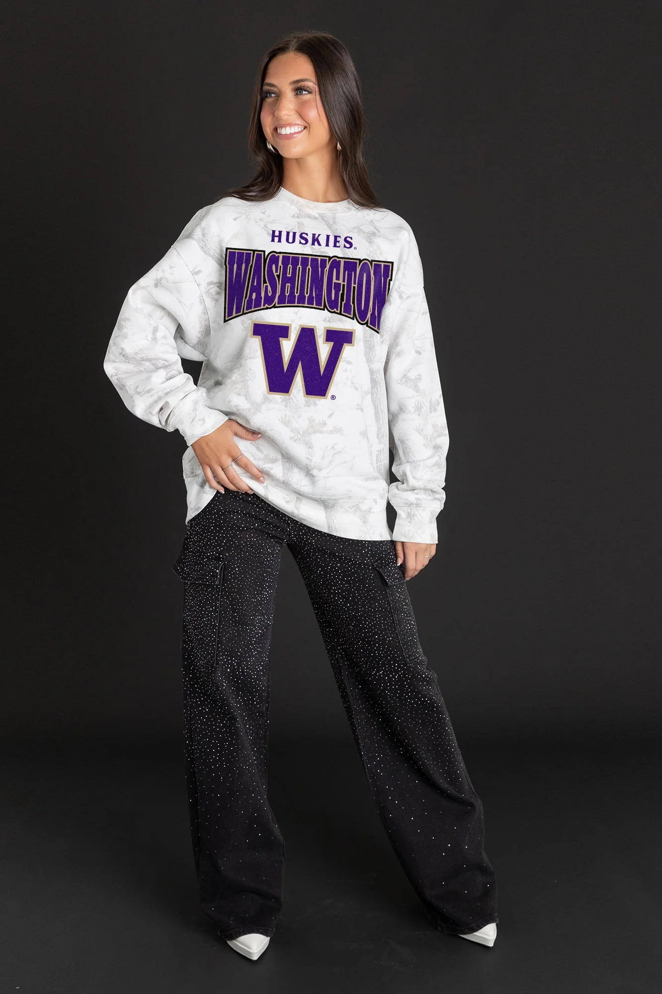 WASHINGTON HUSKIES RALLY READY PREMIUM DROP SHOULDER CAMO PULLOVER - Image 4