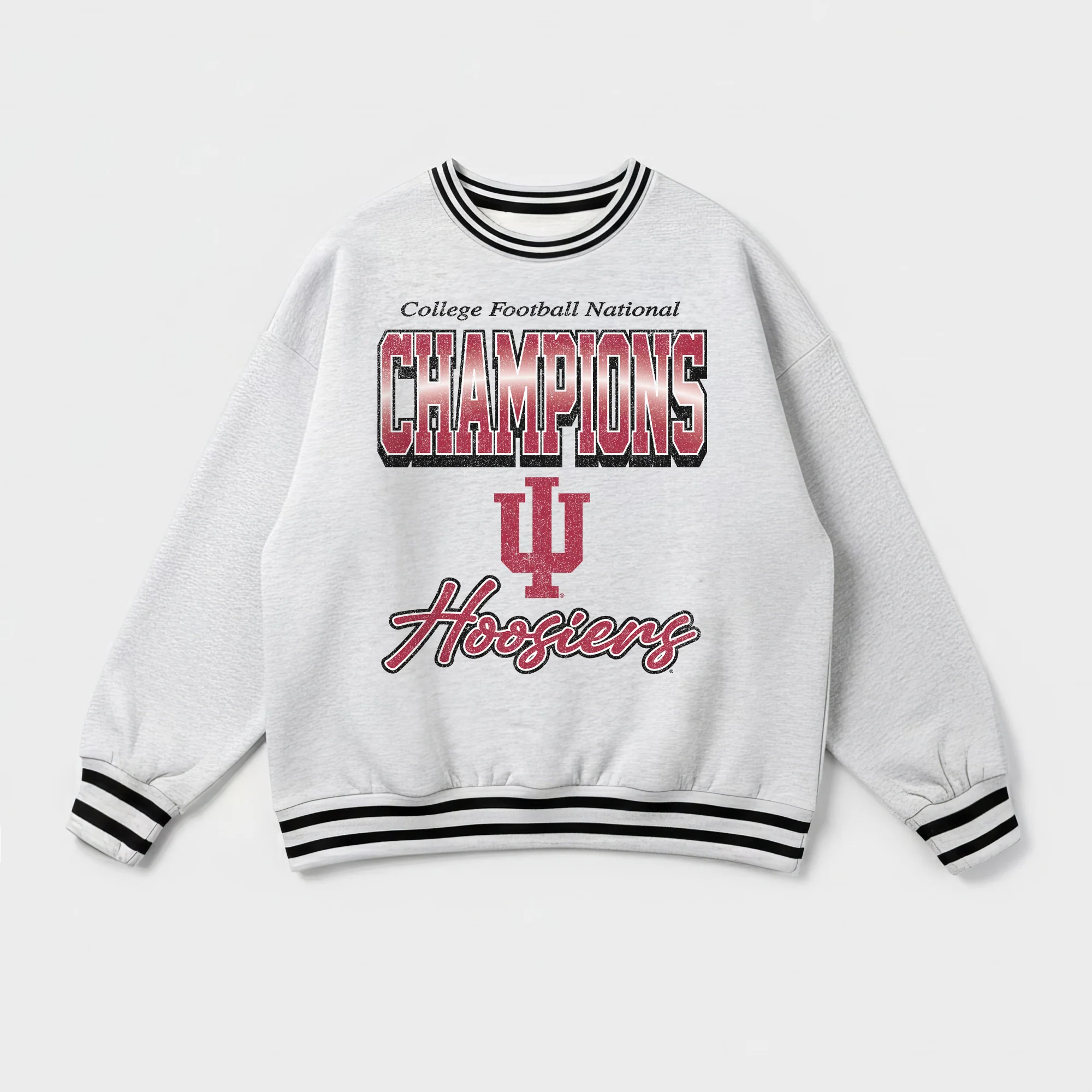 INDIANA HOOSIERS CHAMPION MODE CREW FLEECE RINGER SWEATSHIRT - Image 6