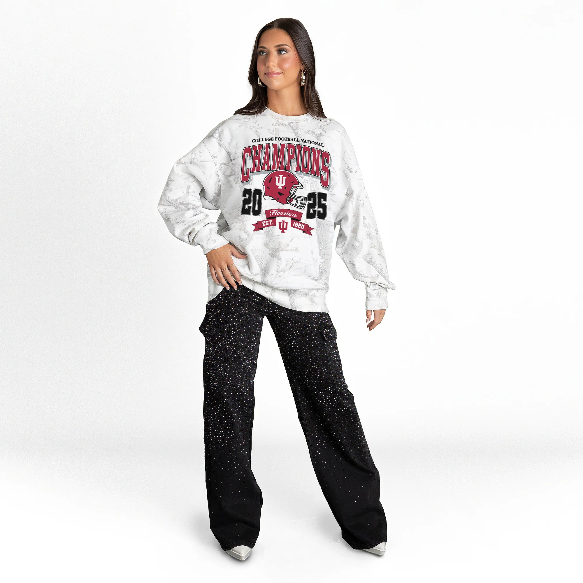 INDIANA HOOSIERS ELITE LEVEL PREMIUM DROP SHOULDER PULLOVER - Image 3