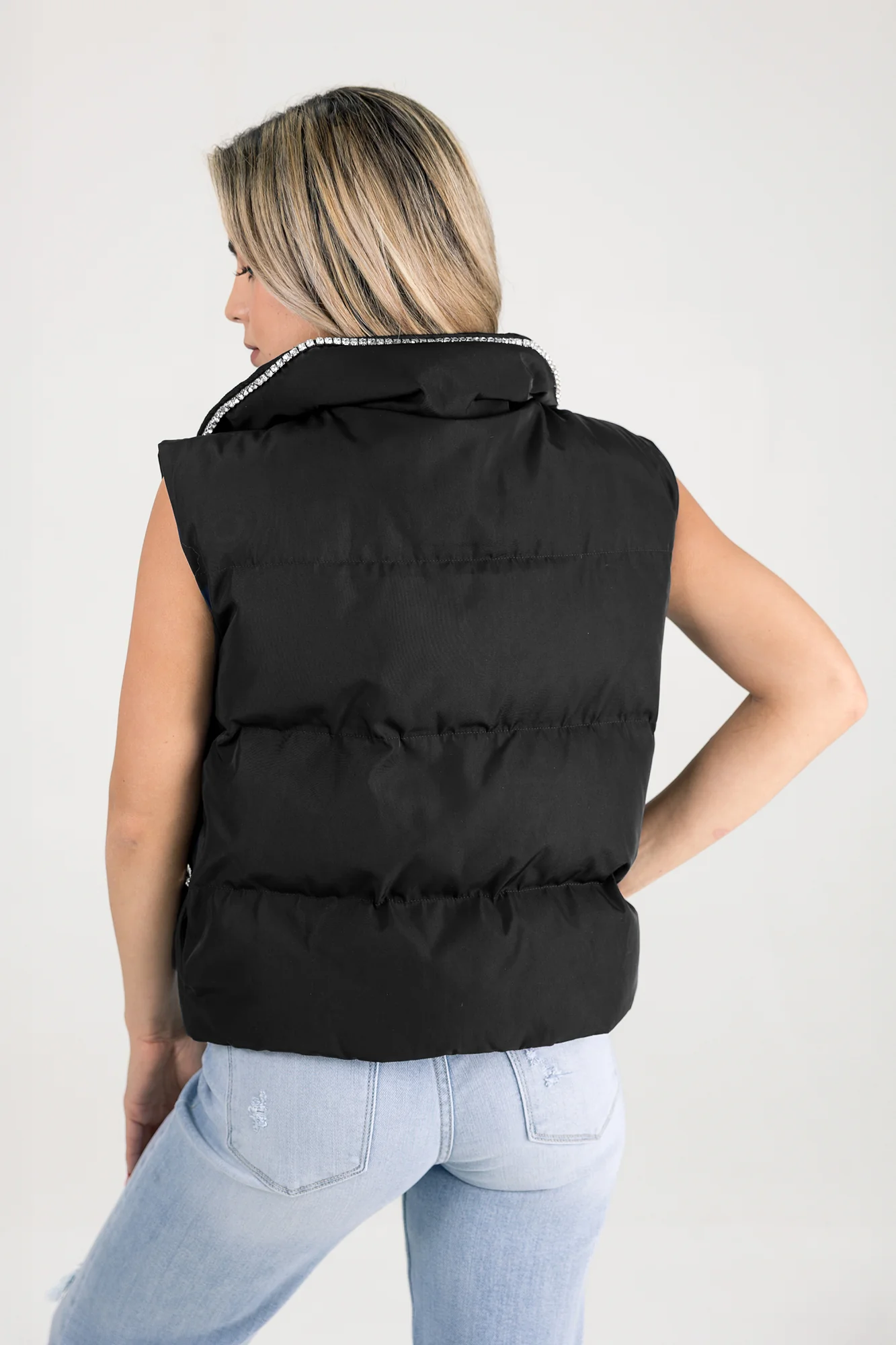 KANSAS CITY CHIEFS MAKE IT SHINE RHINESTONE DETAIL PUFFER VEST BY RANDI MAHOMES - Image 7