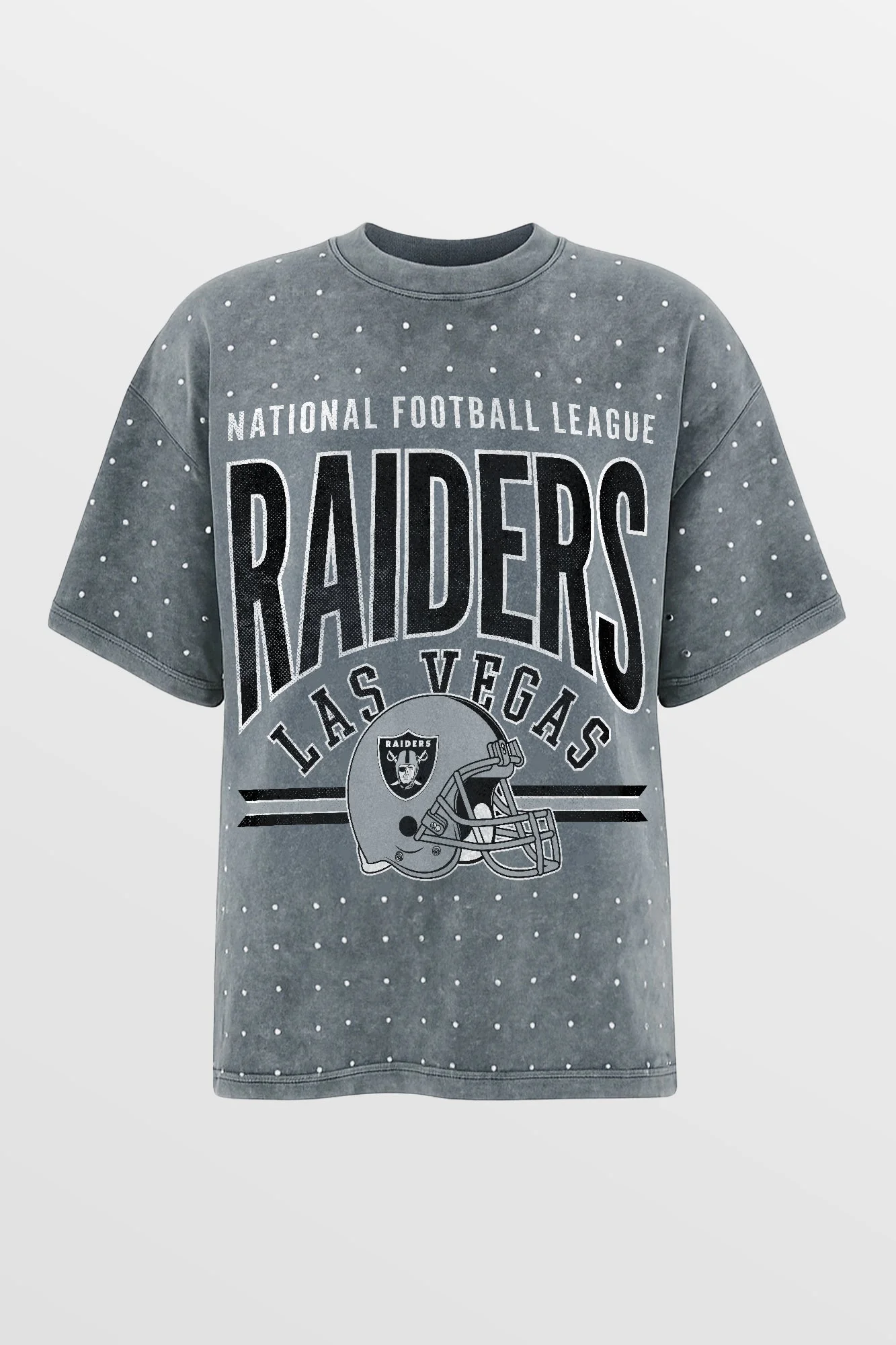 LAS VEGAS RAIDERS PRIME SHINE MINI RHINESTONE SHORT SLEEVE CLASSIC TEE BY RANDI MAHOMES - Image 4