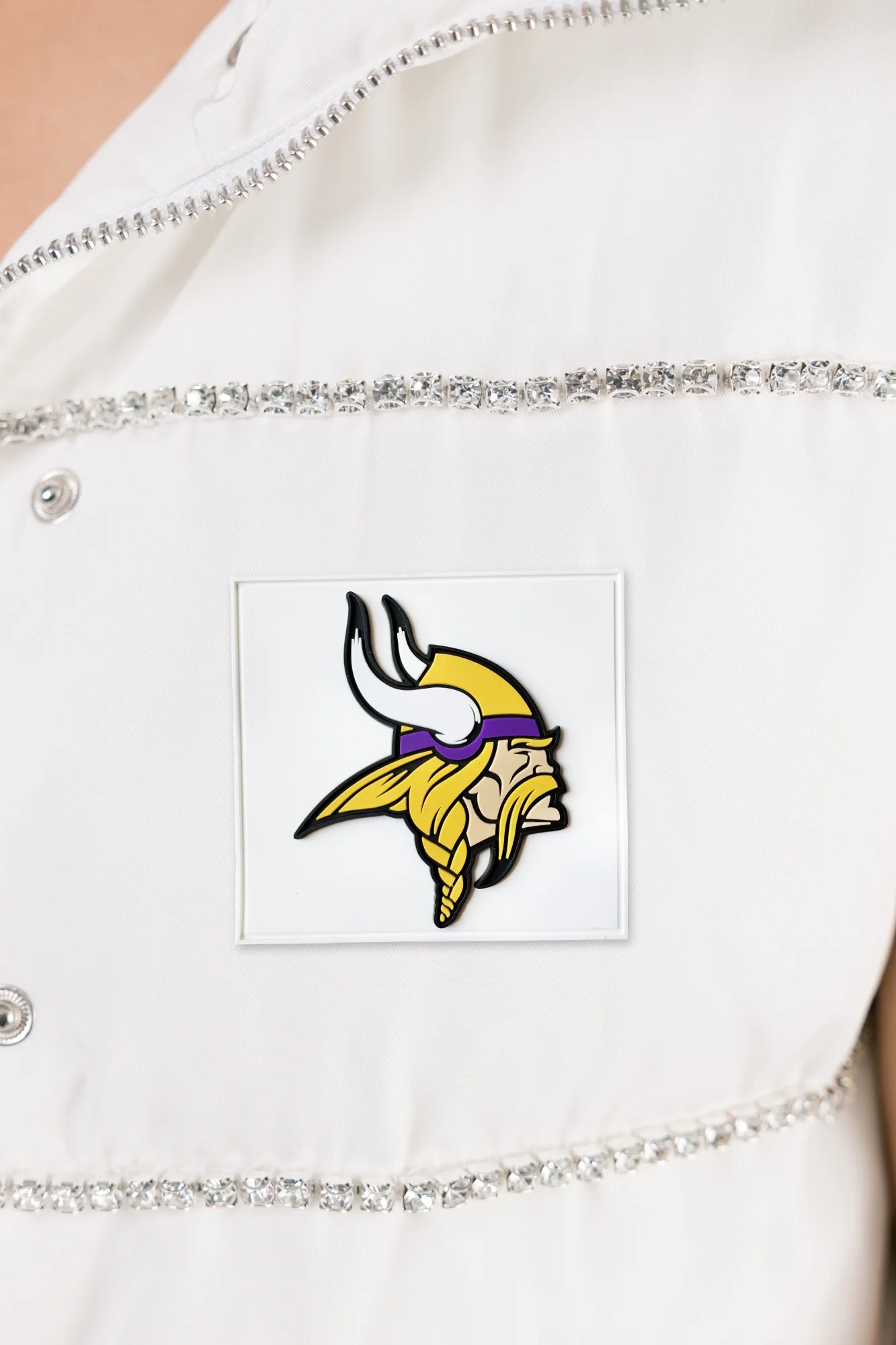 MINNESOTA VIKINGS MAKE IT SHINE RHINESTONE DETAIL PUFFER VEST BY RANDI MAHOMES - Image 4