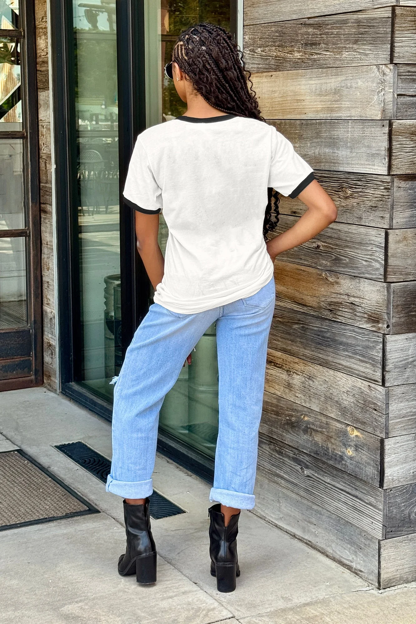 NEW ORLEANS SAINTS SWIFT STRIKE VINTAGE RINGER TEE - Image 3